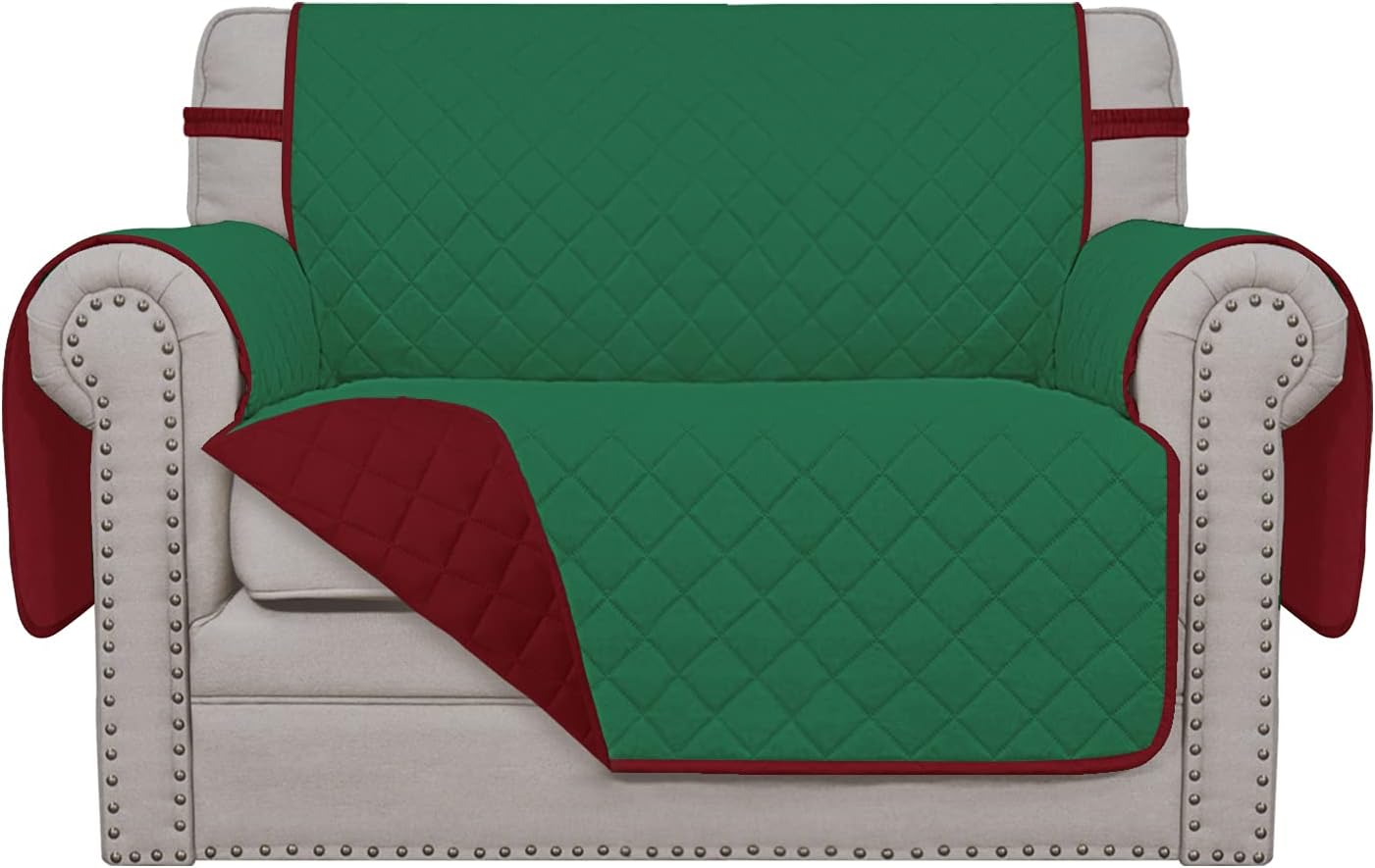 Easy-Going Reversible Couch Cover for 3 Cushion Couch Sofa