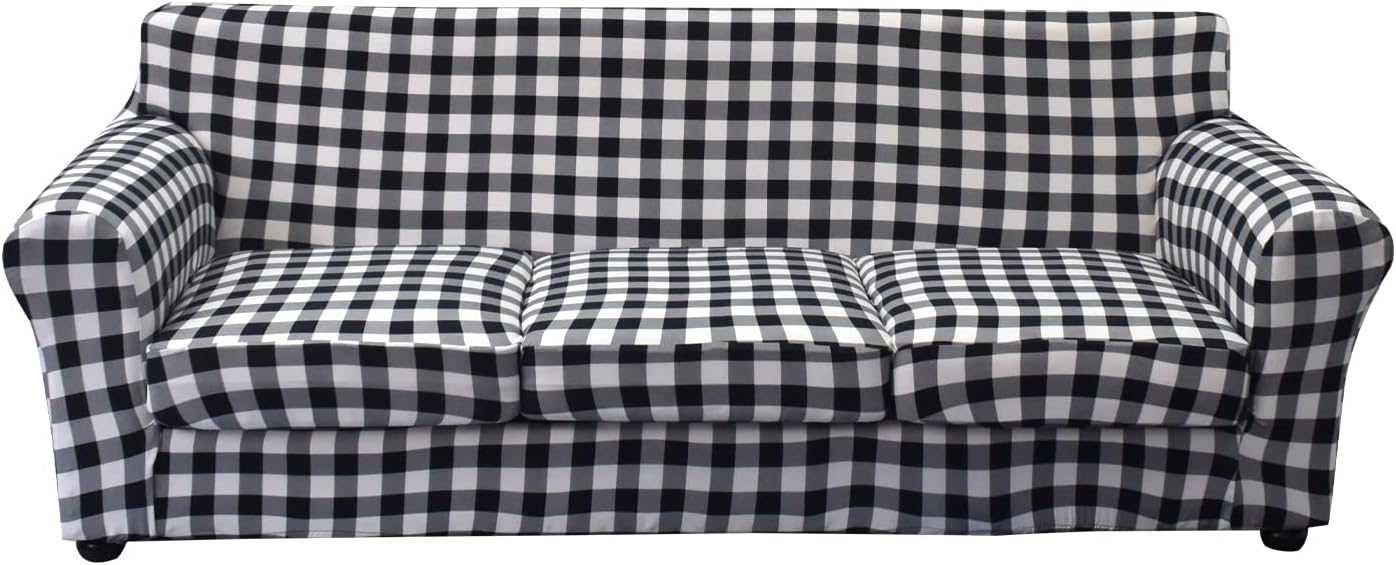 KRFOONN 2 Piece Chair Covers Printed Sofa Covers Couch Covers Washable Armchair Sofa Couch Slipcover Furniture Protector with Elastic Bottom for Living Room (Armchair, 23), Small