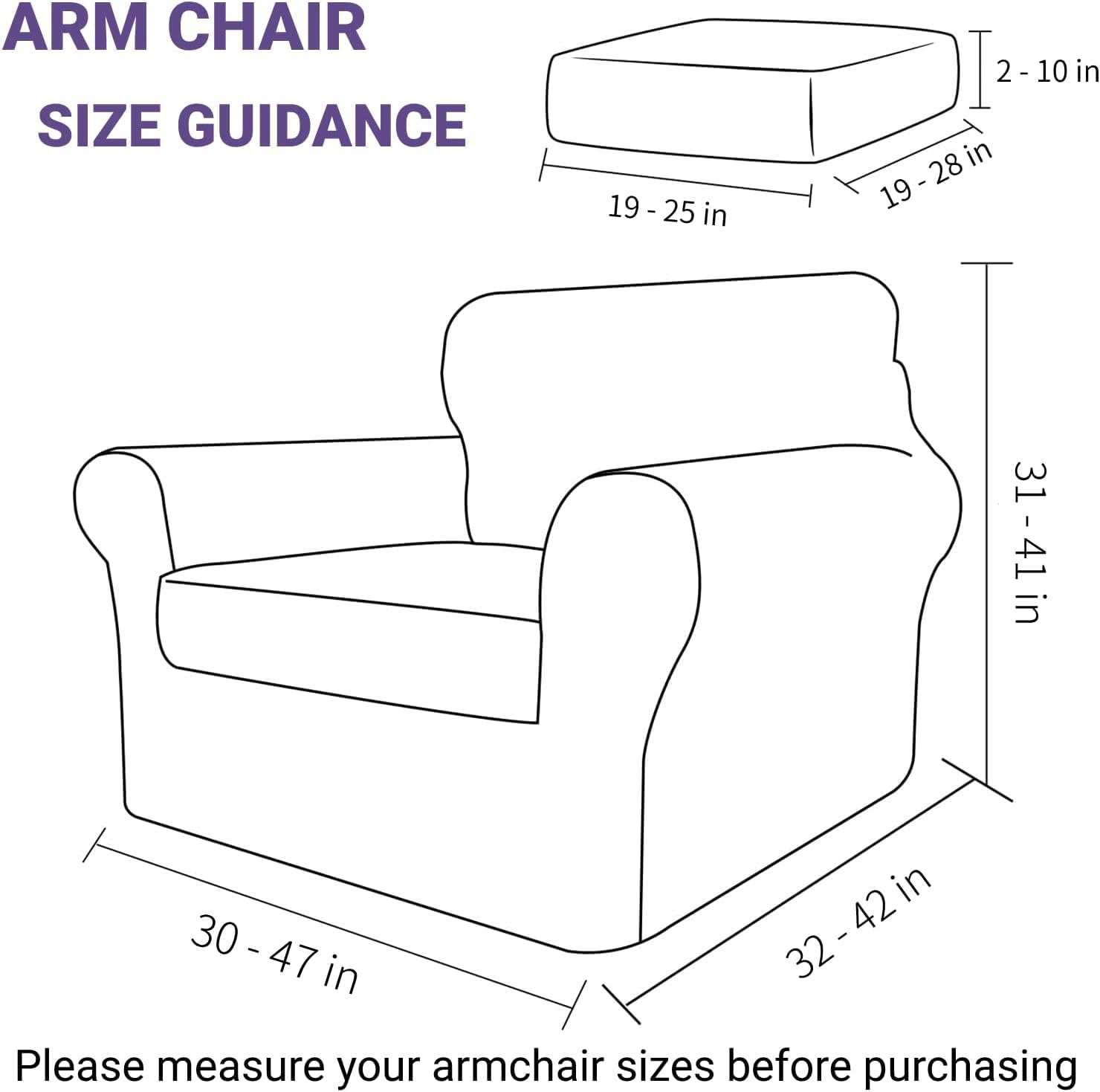 ZNSAYOTX Luxury Velvet Chair Slipcovers with Arms 2 Piece Stretch Chair Covers for Living Room Soft Armchair Slipcover Anti Slip Dog Pet Friendly Furniture Protector (Deep Teal),30"-47"(1 Cushion)