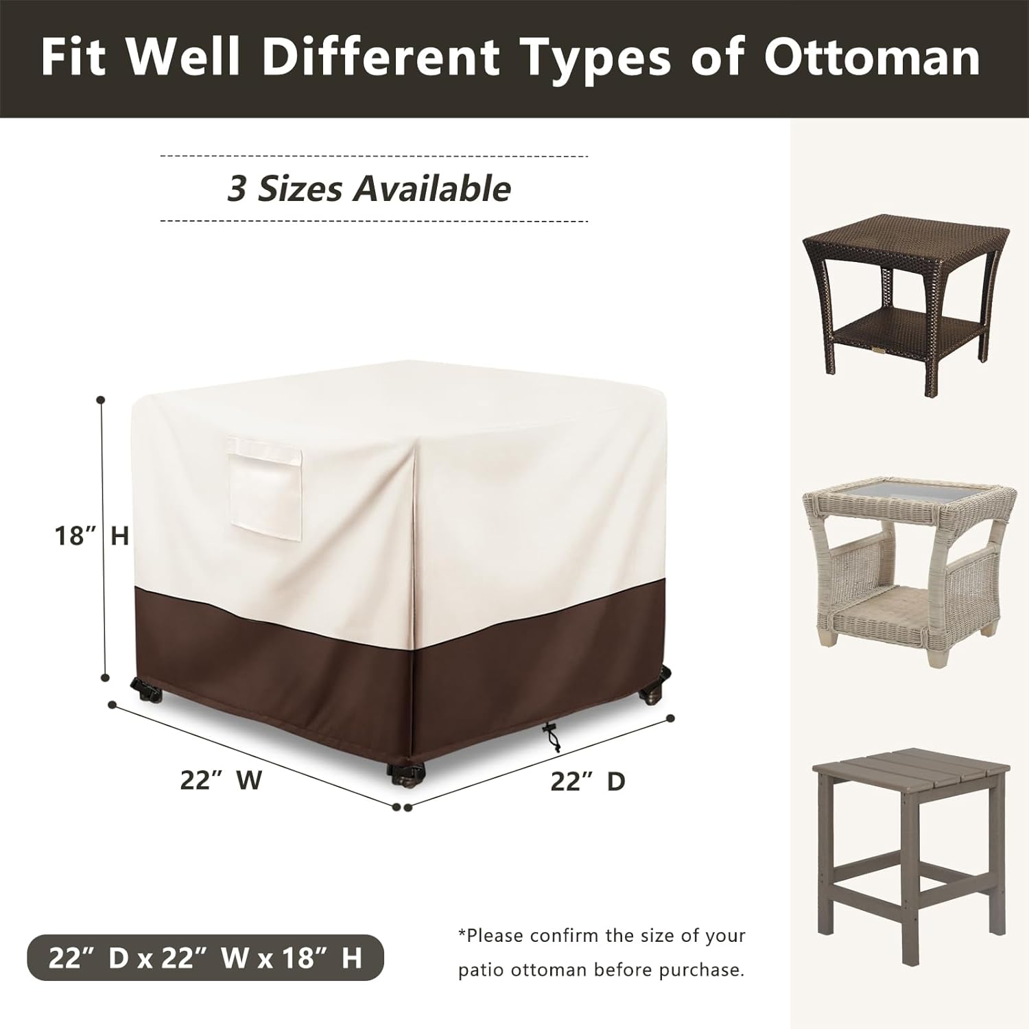 Ottoman Cover Waterproof