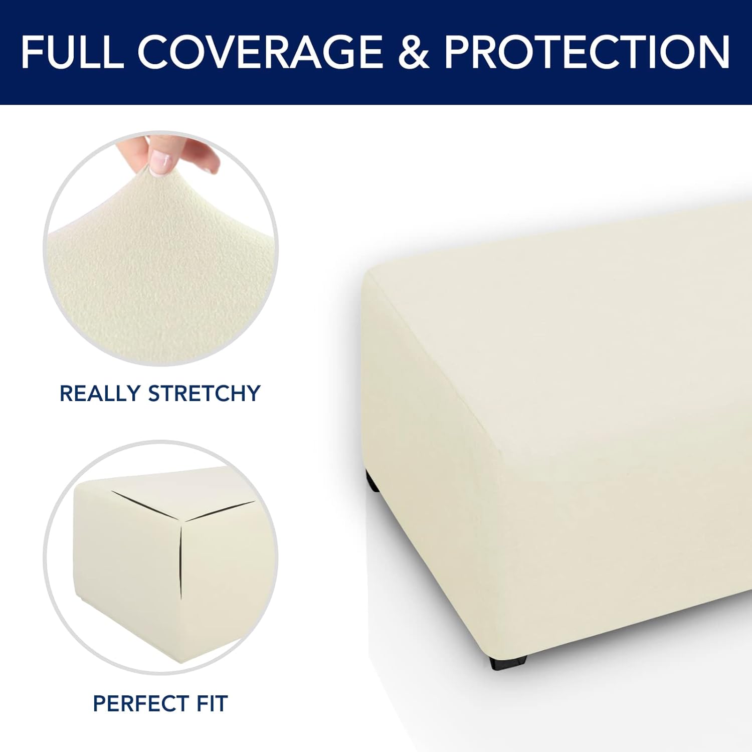 Fit Ottoman Cover Rectangle