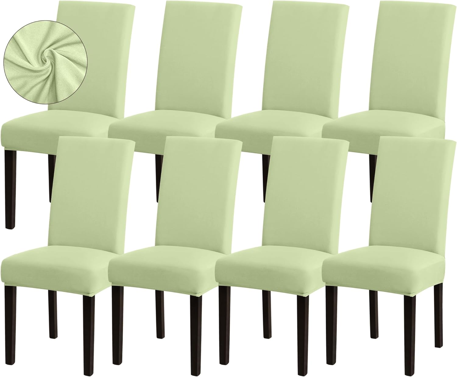 Sufdari Dining Chair Covers,Kitchen Cover,Parsons Slipcover,Spandex Protectors for Room Stretch Chairs Cover Set of 4 -Gray