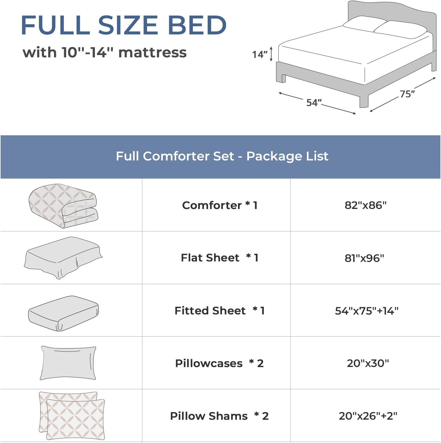 Queen Comforter Set, 7-Piece