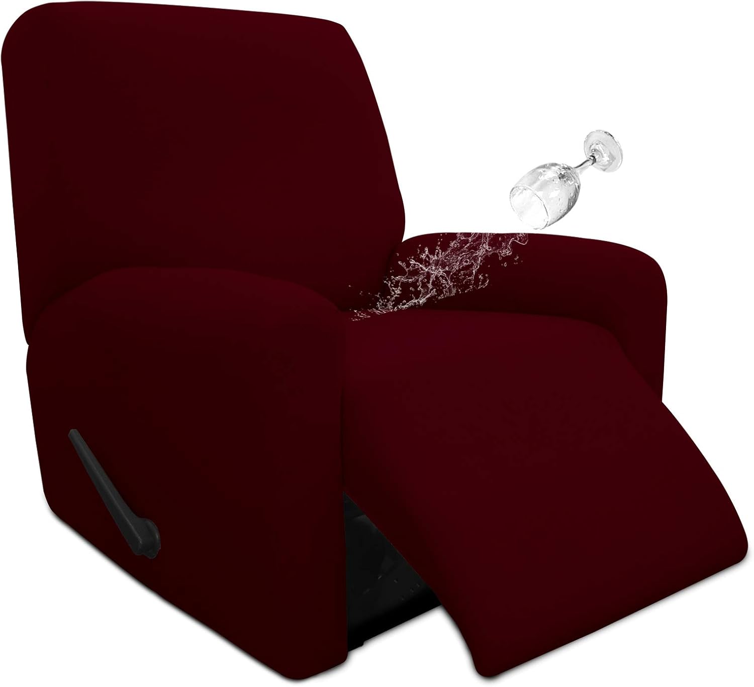 Easy-Going 100% Dual Waterproof 2 Pieces Chair Cover Stretch Soft Couch Cover for Dogs, Sofa Slipcover for 1 Separate Cushion Couch Leakproof Furniture Protector for Kids, Pets Grayish Green