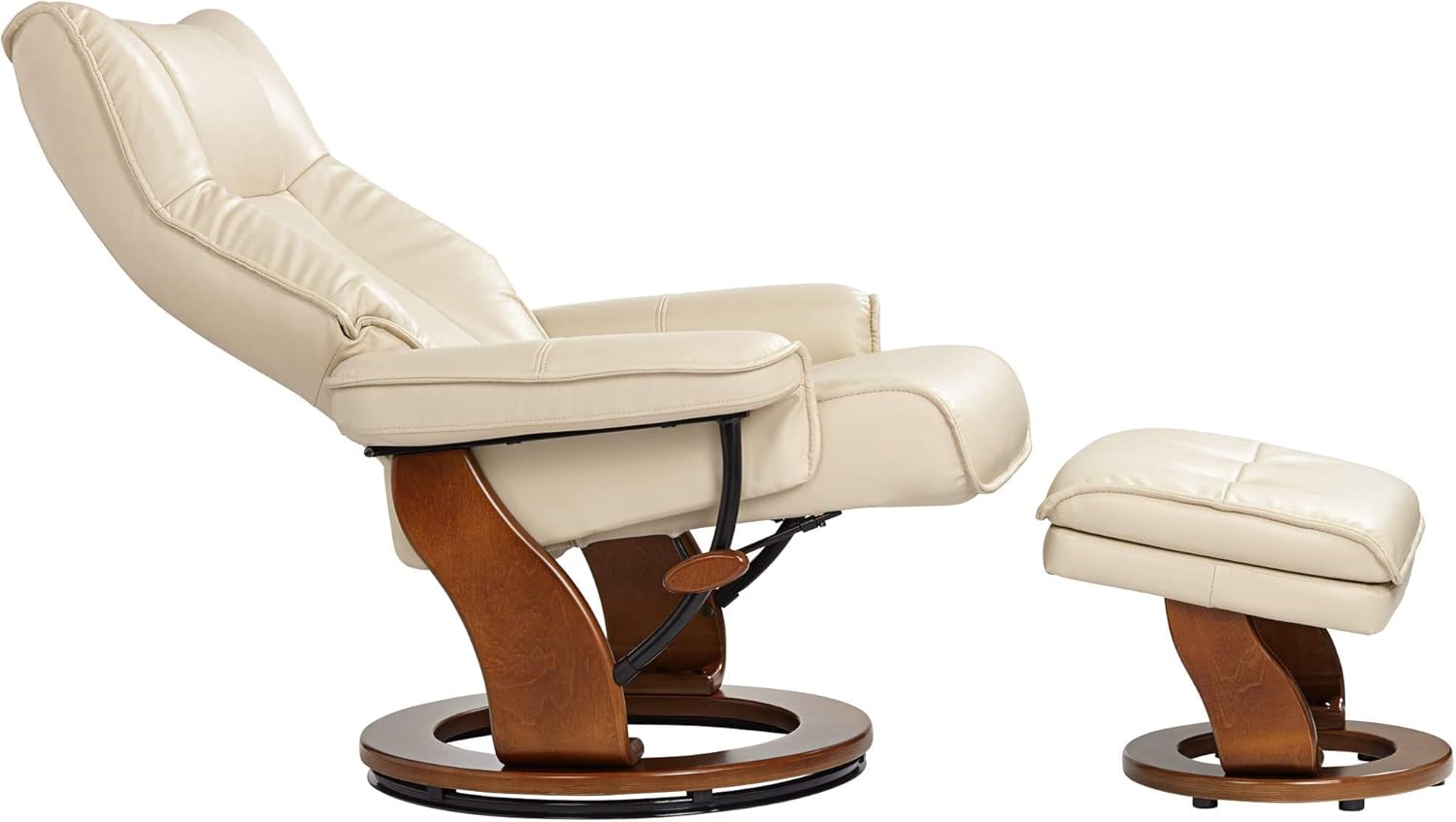 Leather Recliner with Ottoman Chair