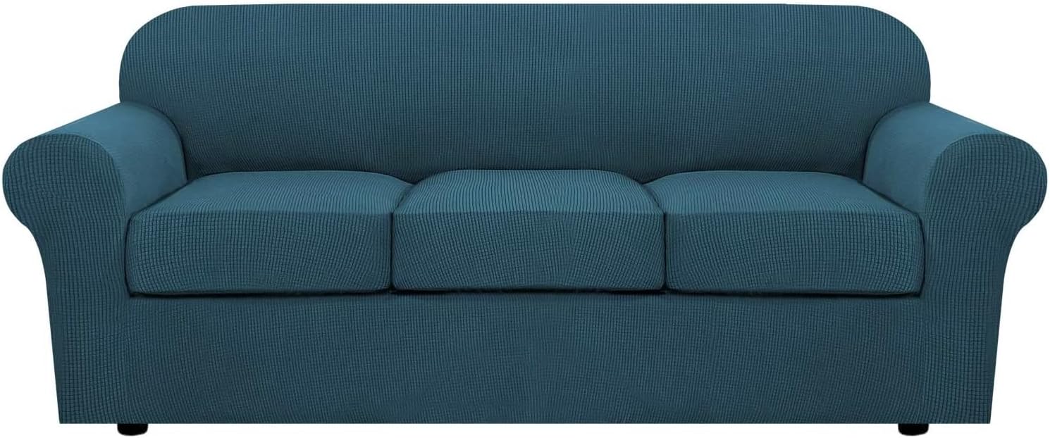 4 Piece Stretch Couch Covers for 3 Cushion Couch Sofa