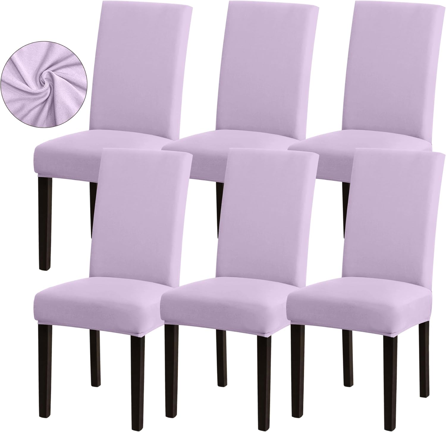 Sufdari Dining Chair Covers,Kitchen Cover,Parsons Slipcover,Spandex Protectors for Room Stretch Chairs Cover Set of 4 -Gray