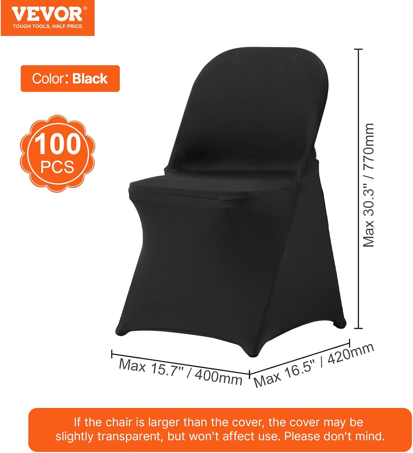 100 Pcs White Chair Covers