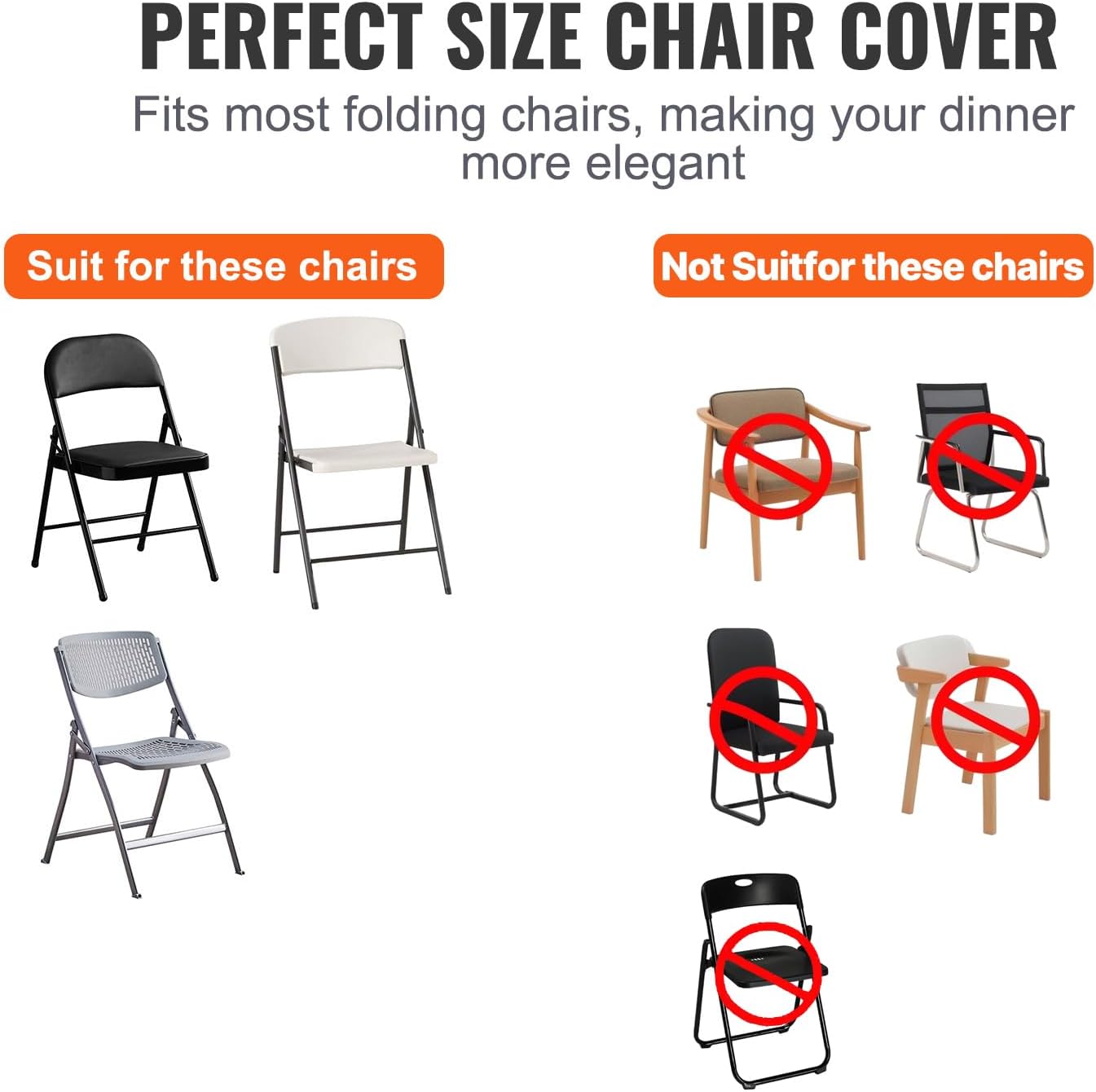 100 Pcs White Chair Covers