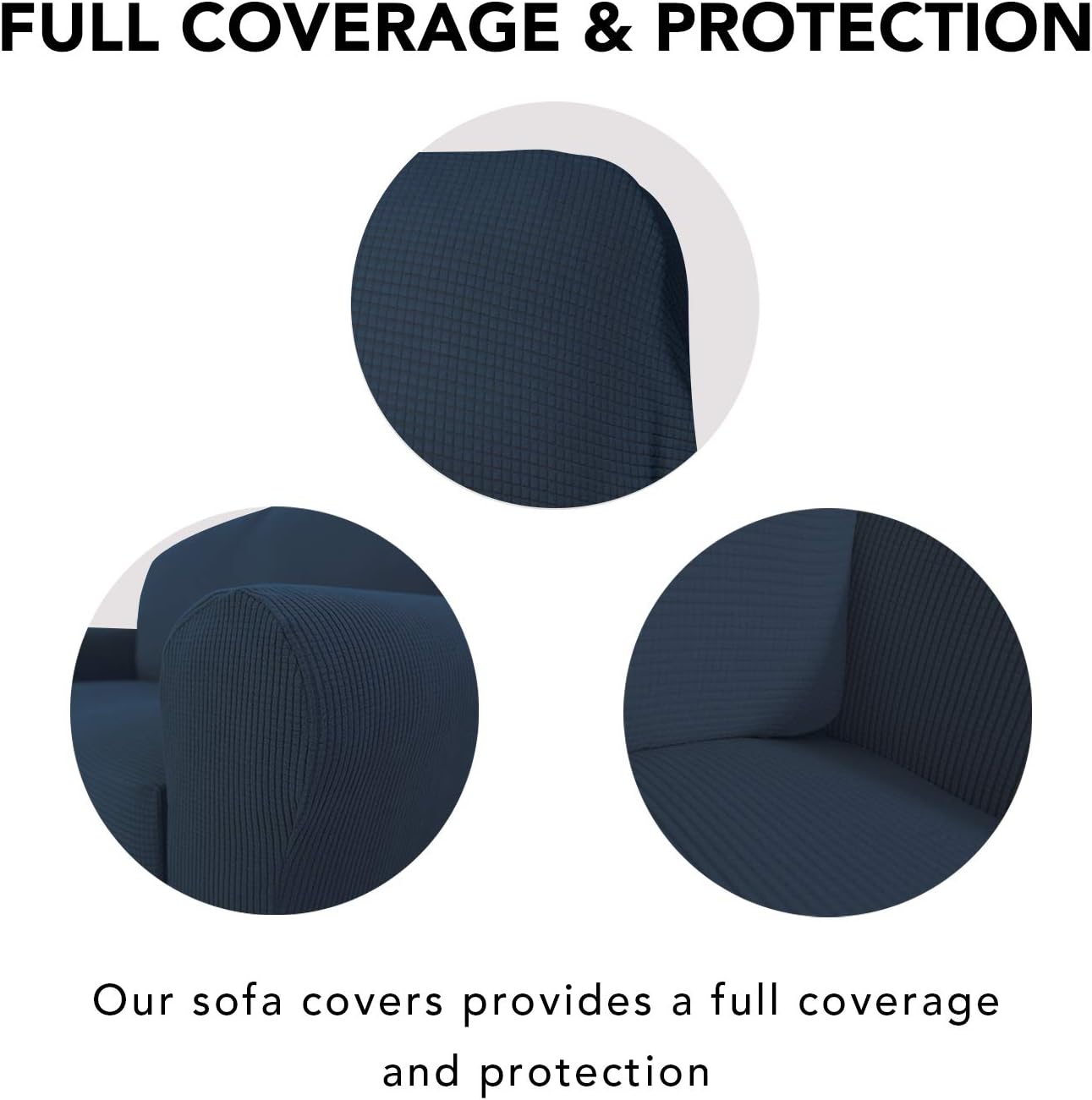 PureFit Stretch Chair Sofa Slipcover – Spandex Jacquard Non Slip Soft Couch Sofa Cover, Washable Furniture Protector with Non Skid Foam and Elastic Bottom for Kids (Chair, Dark Gray)