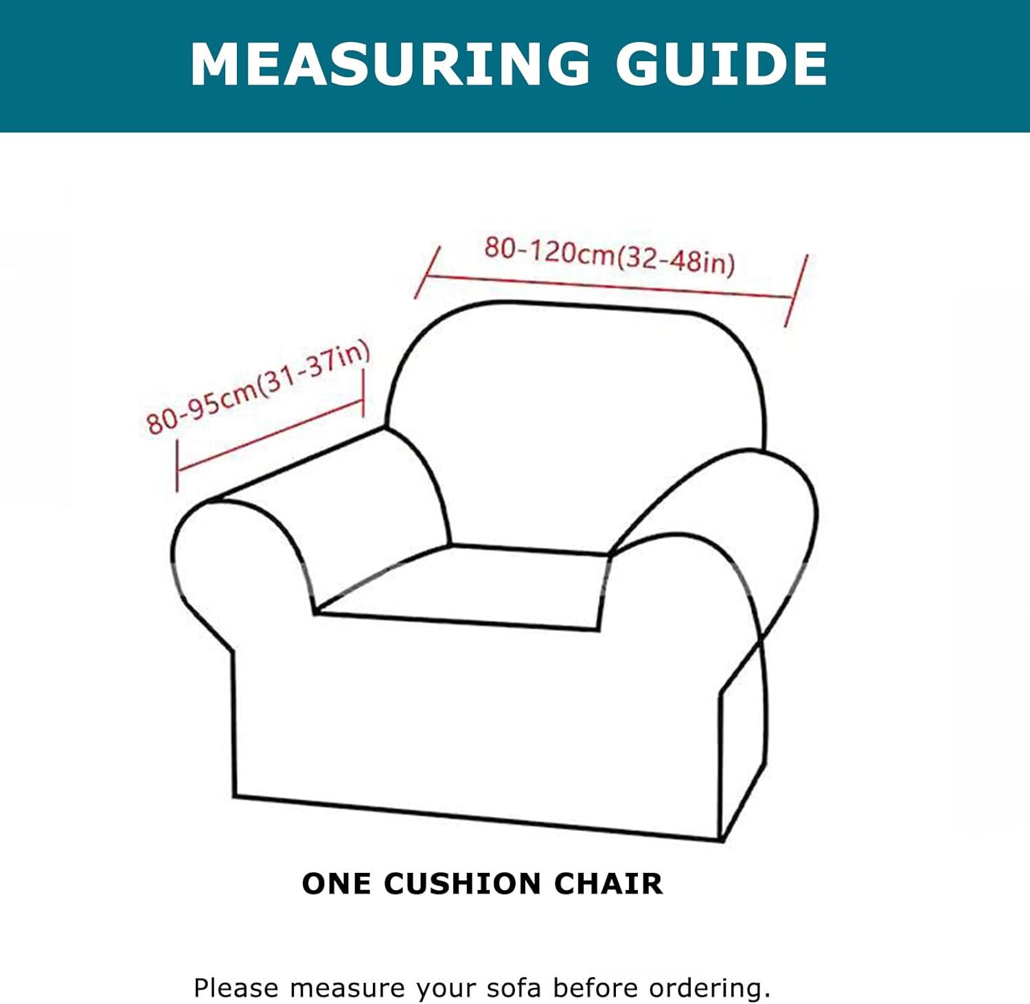 KRFOONN 2 Piece Chair Covers Printed Sofa Covers Couch Covers Washable Armchair Sofa Couch Slipcover Furniture Protector with Elastic Bottom for Living Room (Armchair, 23), Small