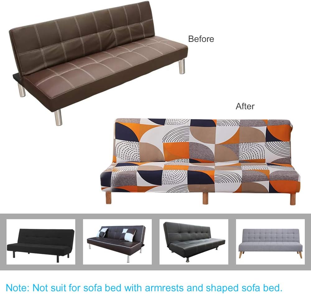 Armless Sofa Cover Futon Slipcover