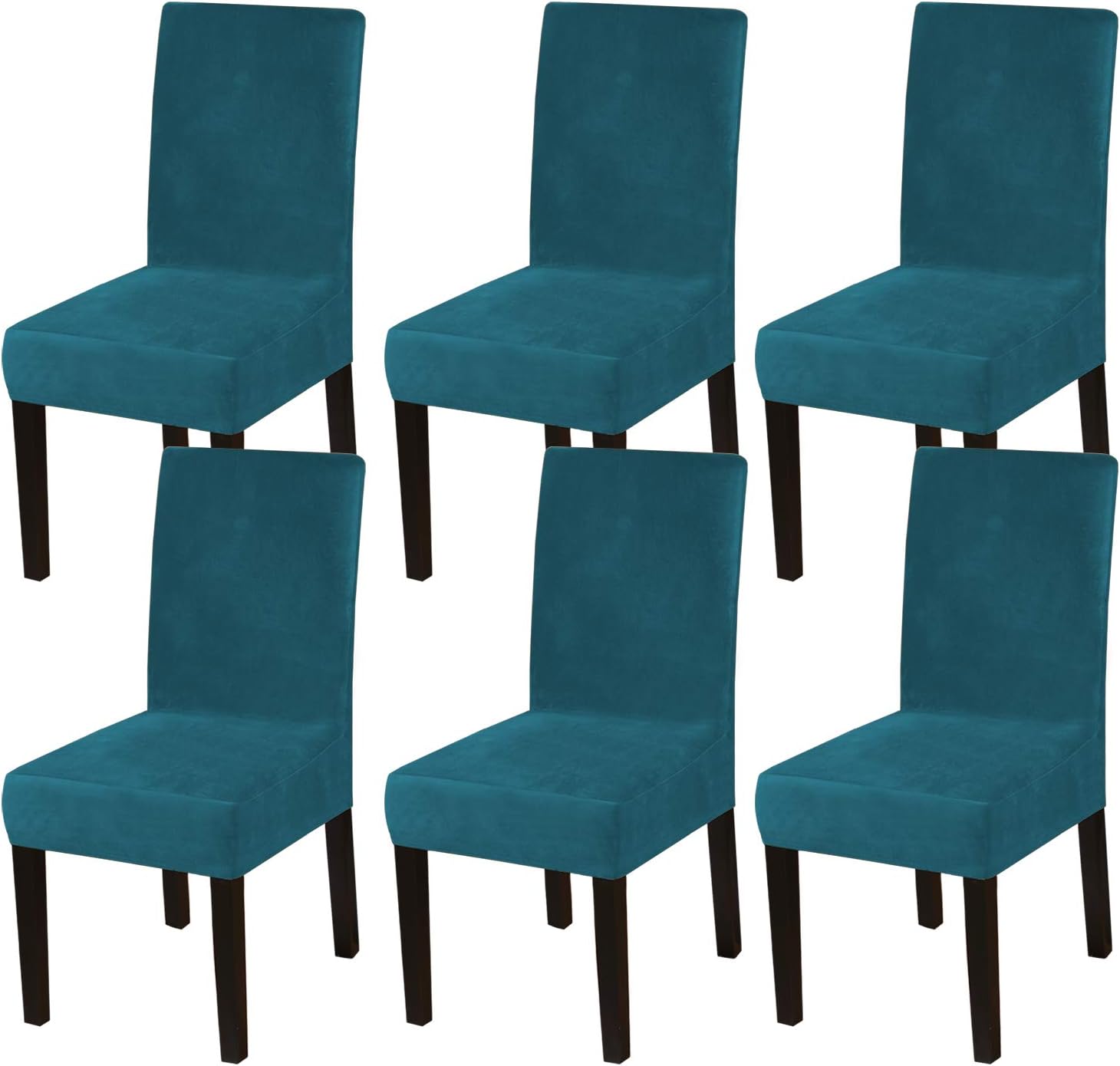 Turquoize Dining Chair Covers - Stretch, Removable, Set of 2 - Parson Dining Chair Protector Covers for Home, Hotel, Ceremony (2, Biscotti Beige)