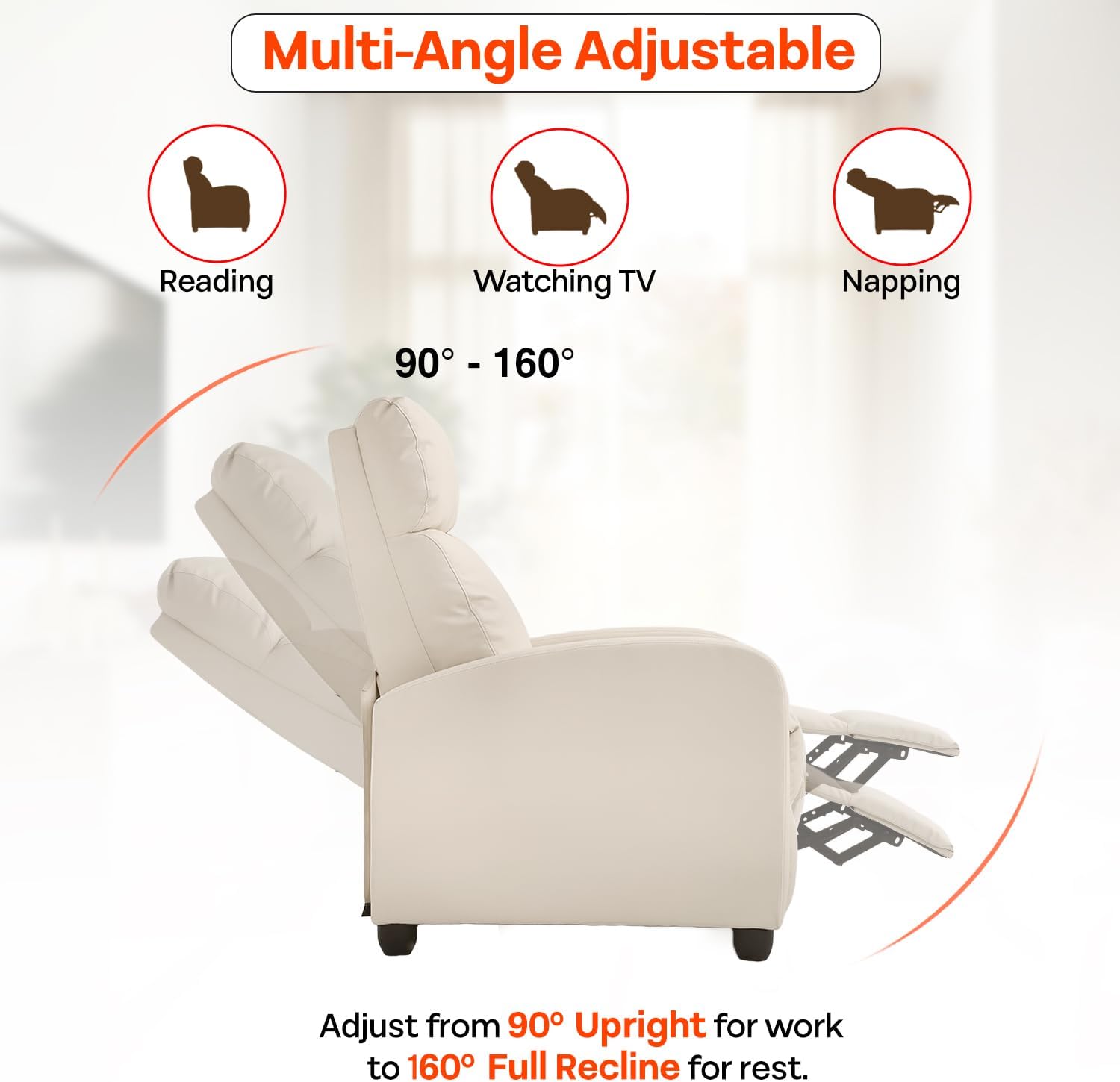 Theater Seating Single Reclining Sofa Lounge