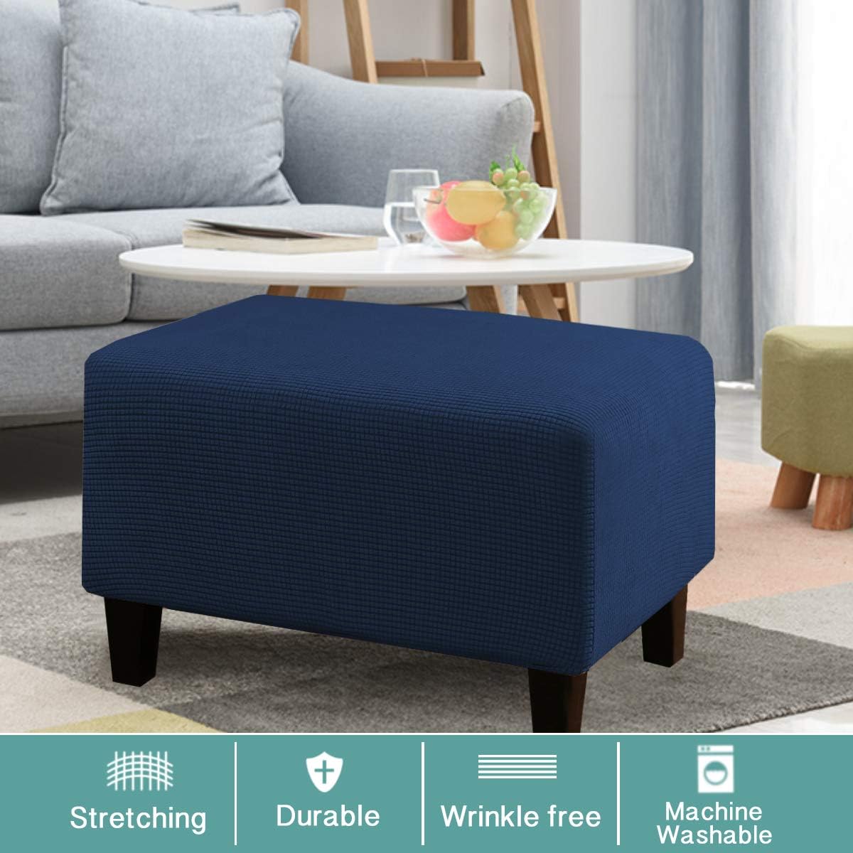 Stretch Ottoman Cover Ottoman Slipcover