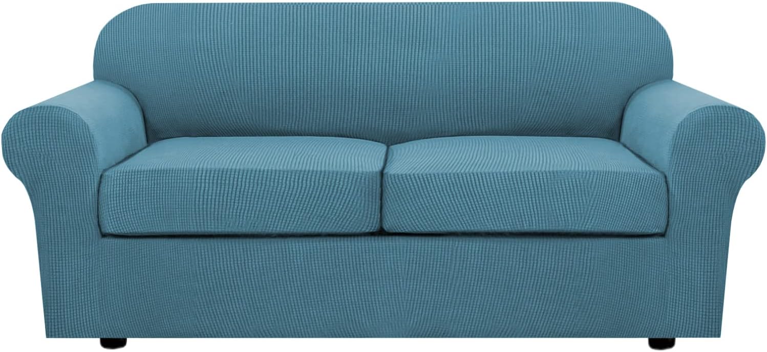4 Piece Stretch Couch Covers for 3 Cushion Couch Sofa