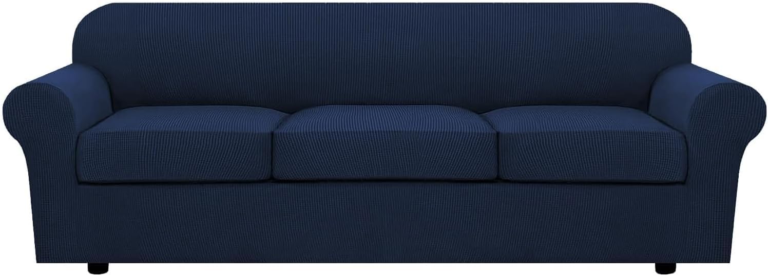 4 Piece Stretch Couch Covers for 3 Cushion Couch Sofa
