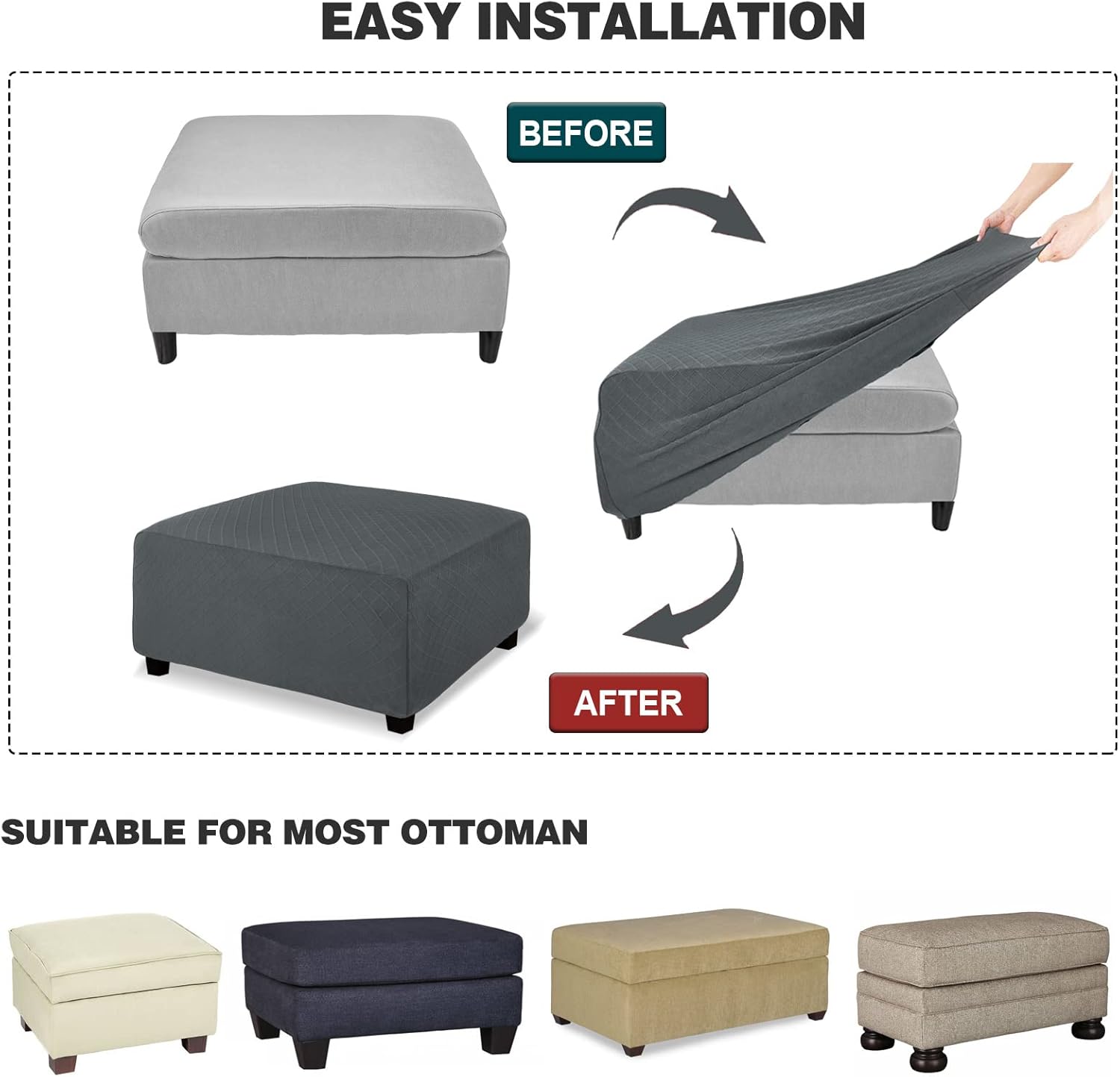 Square Ottoman Cover