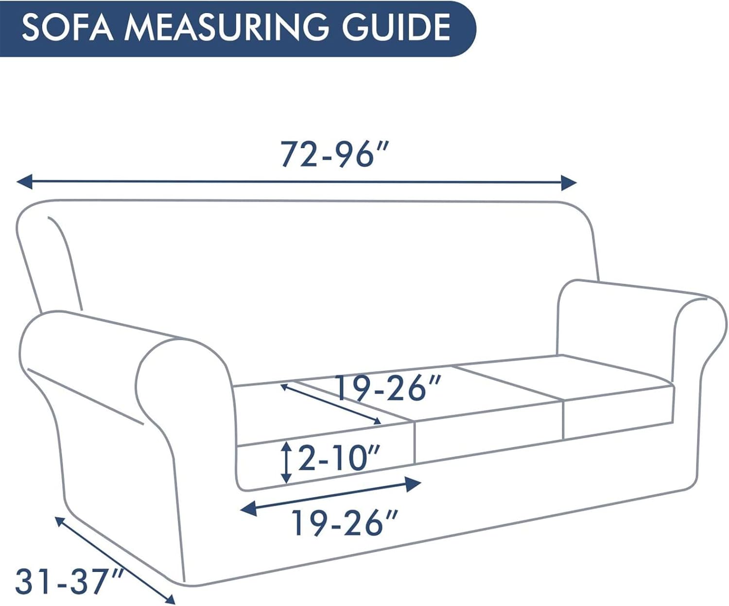 hyha Couch Covers, Chair/Sofa Covers, Floral Pattern, Stretch, Printed, 2 Pieces, Armchair Slipcover, Separate Couch Cushion Slipcover, Furniture Protector for Dogs(Armchair, Paisley Floral)