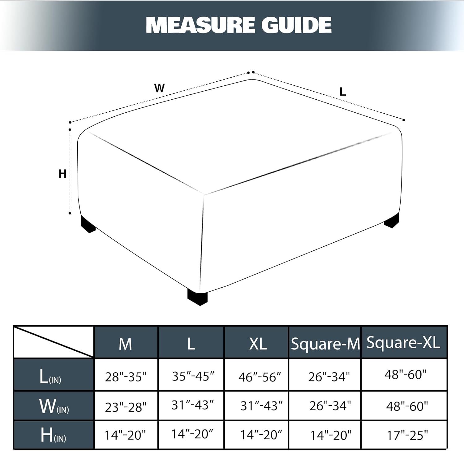 Square Ottoman Cover