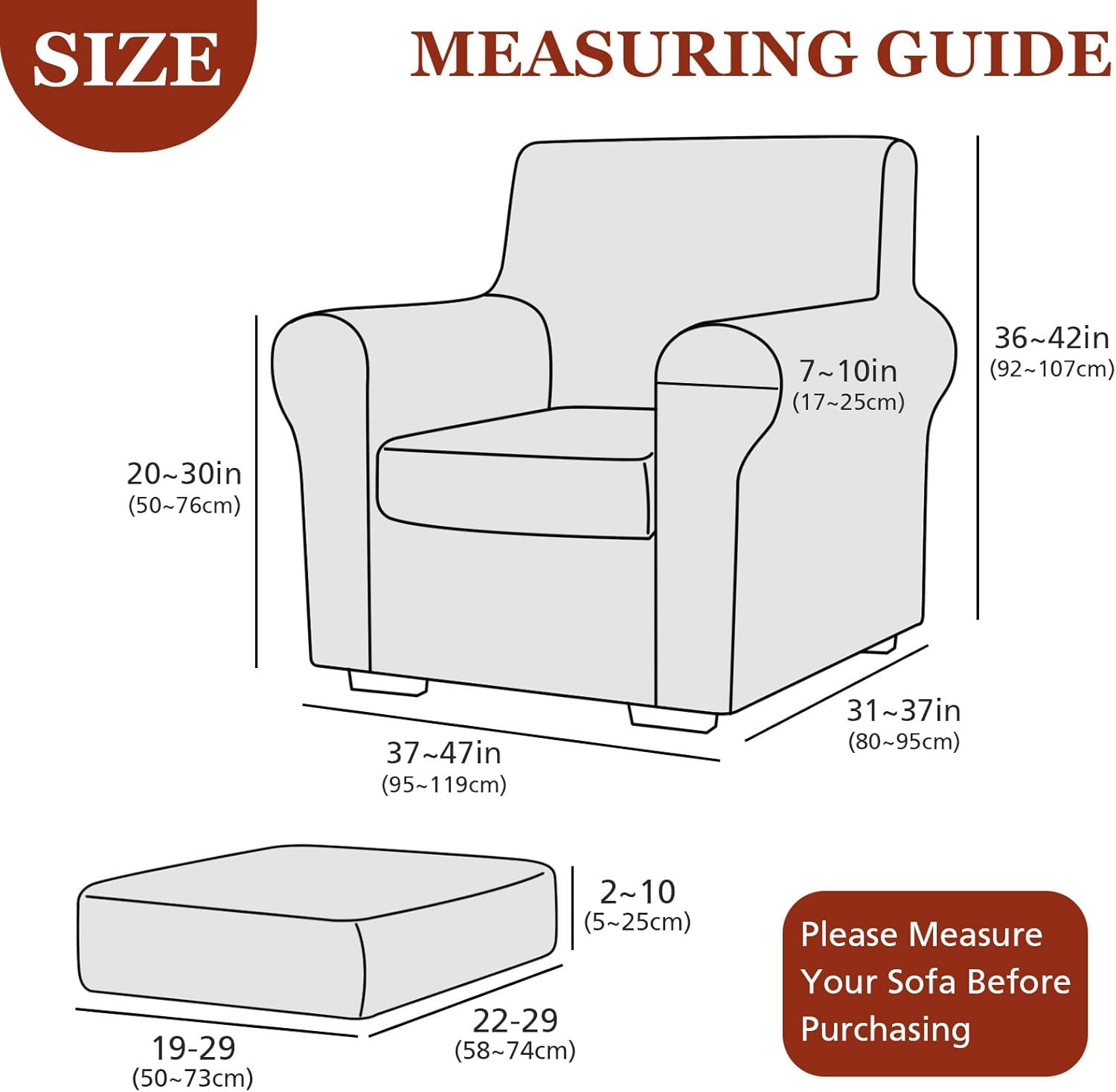 Stretch 4 Pieces Sofa Covers