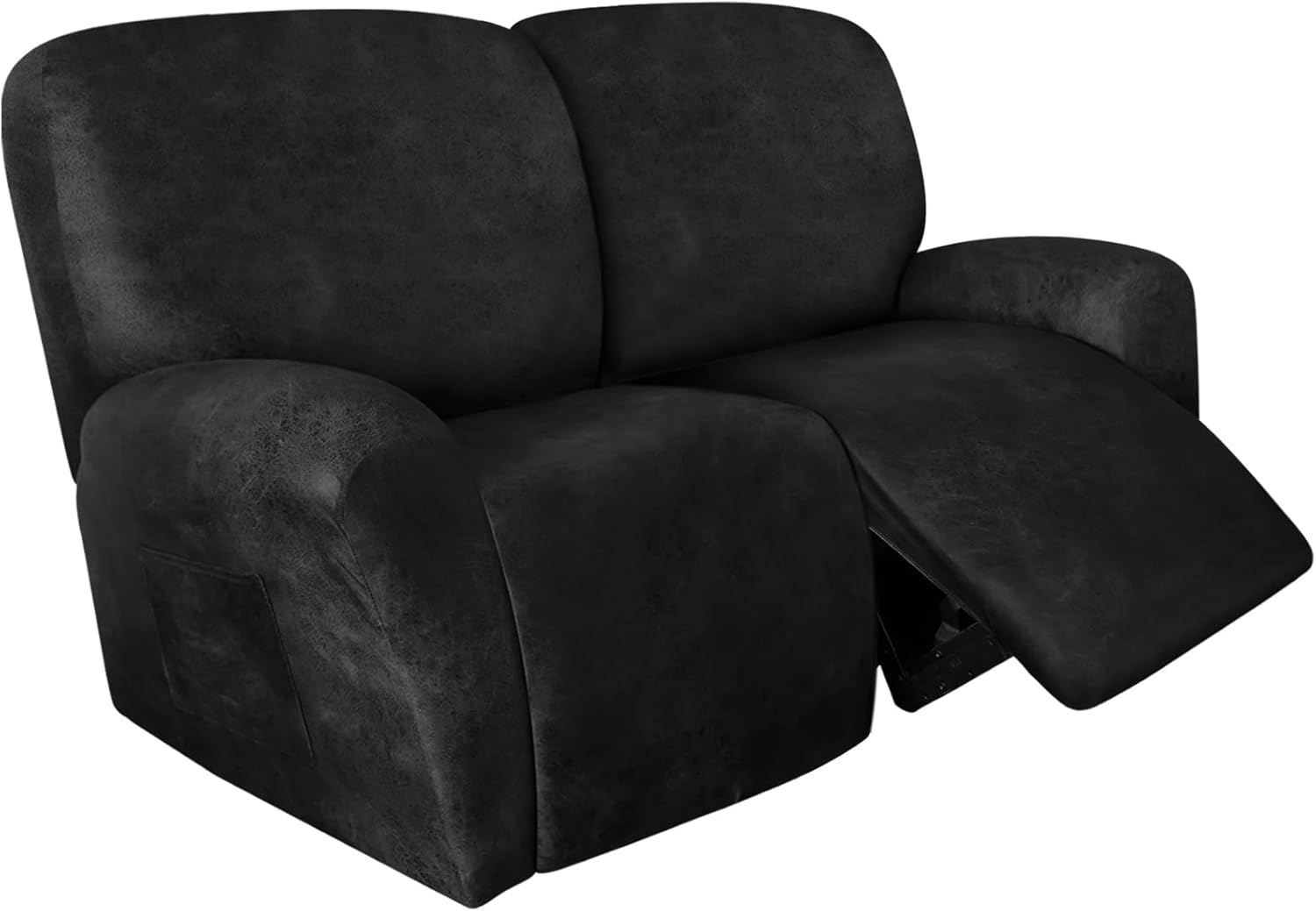 Leather Like Recliner Chair Covers Heavy Duty, 4 Pieces Lazy Boy Recliner Cover for Recliner Chair, Leather Cover for Recliner slipcovers Washable for Pets (Dark Brown)