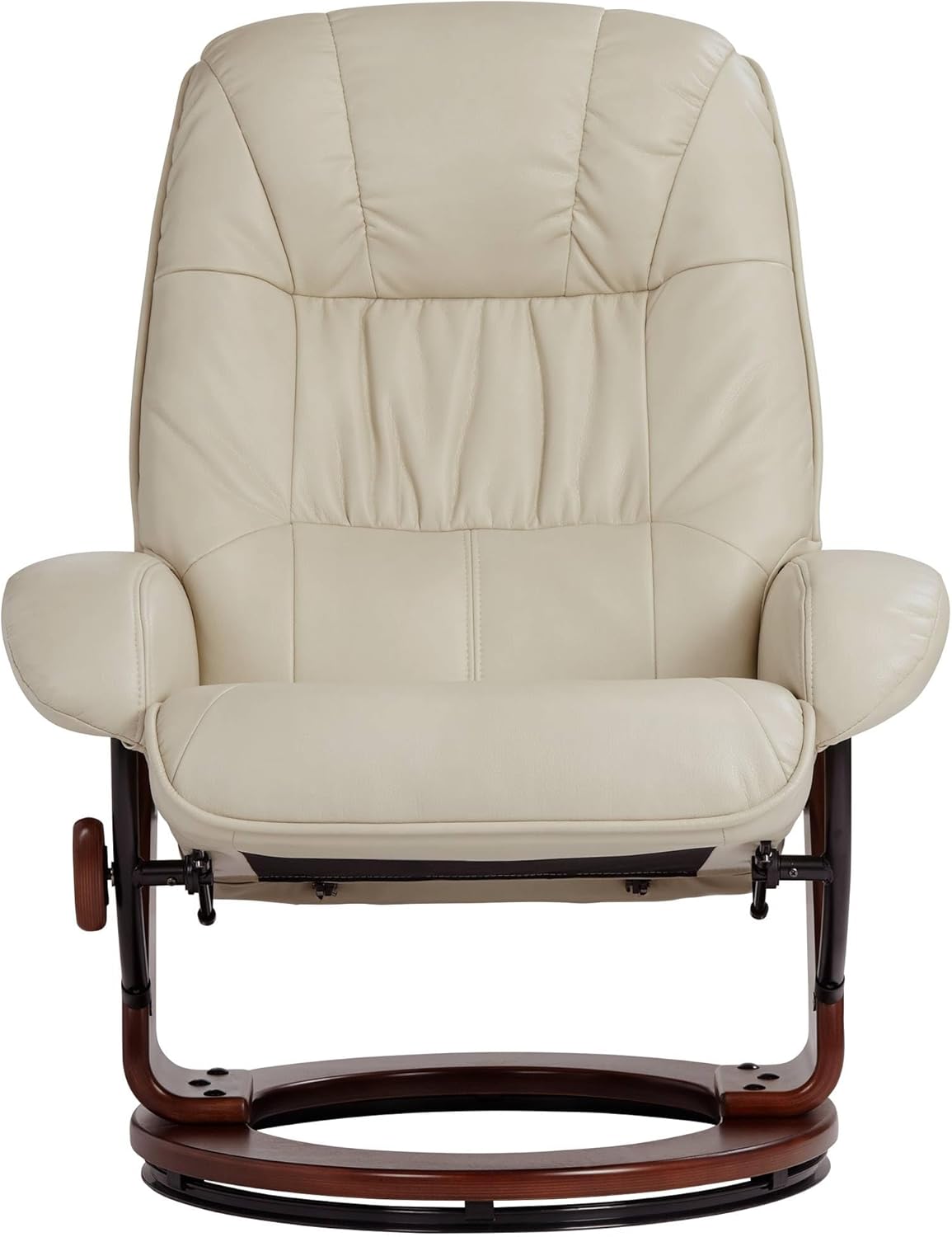 Leather Recliner with Ottoman Chair