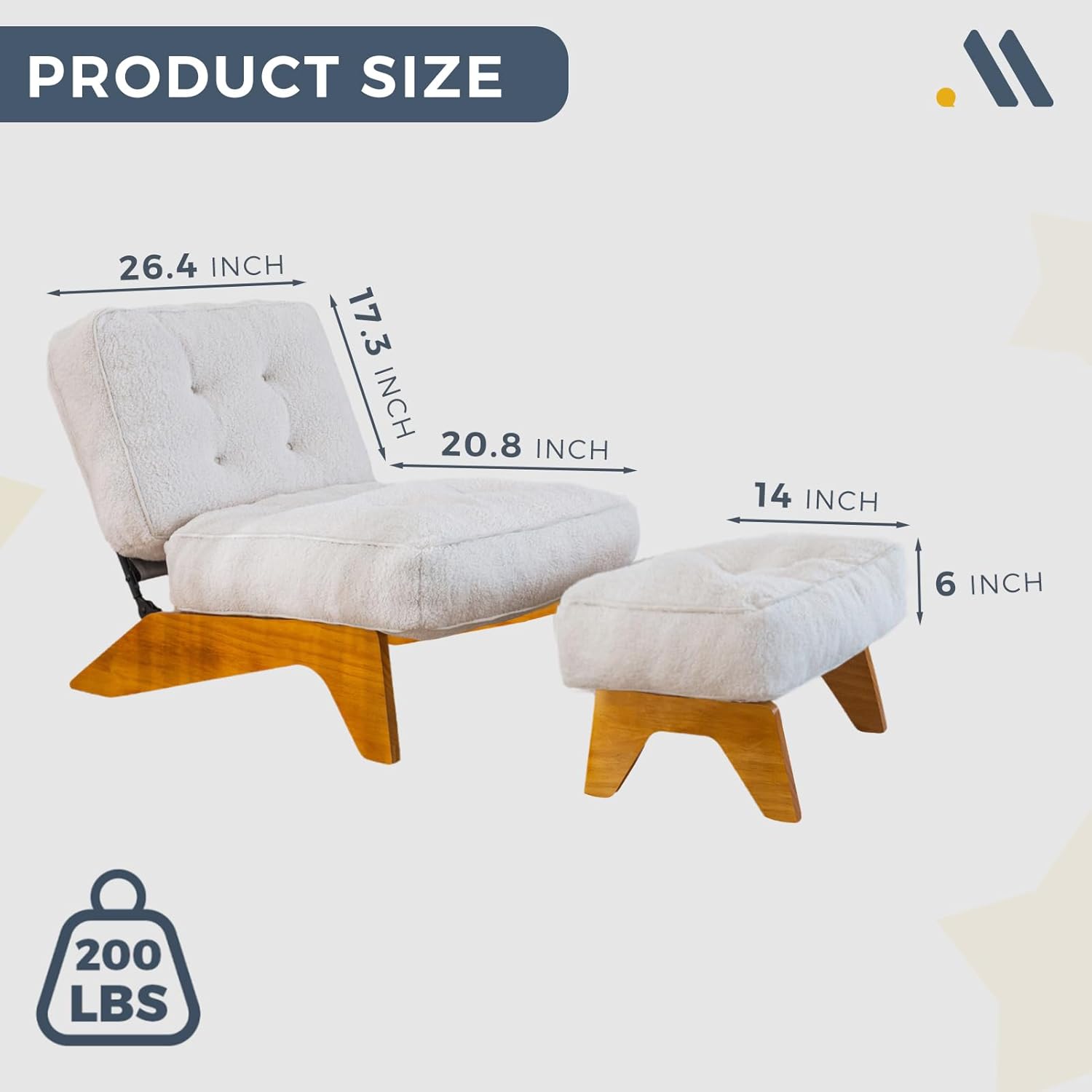 Adjustable Accent Chair with Ottoman