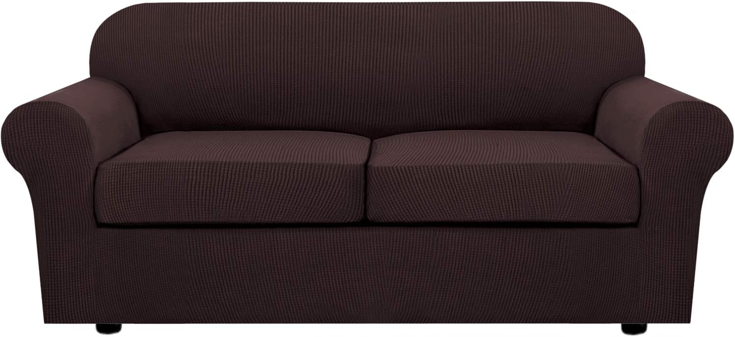 4 Piece Stretch Couch Covers for 3 Cushion Couch Sofa