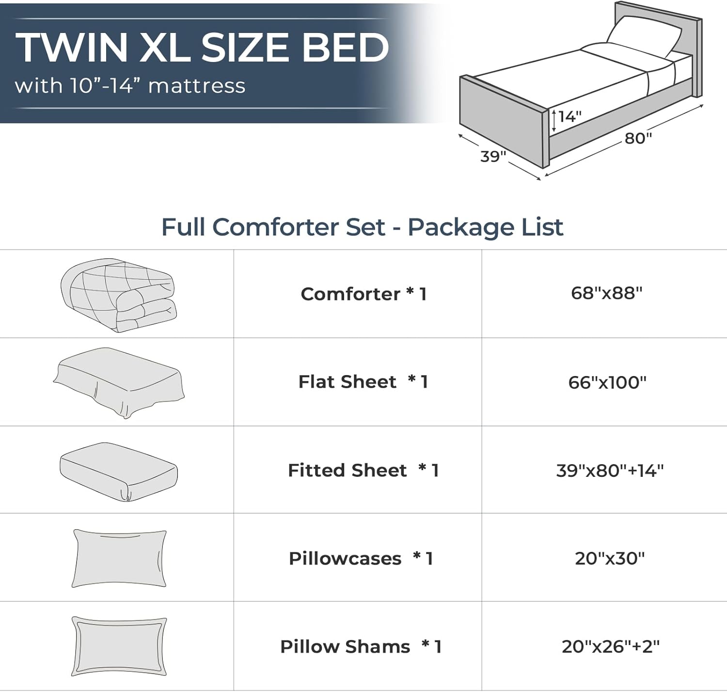 7 Pieces Queen Comforter Set