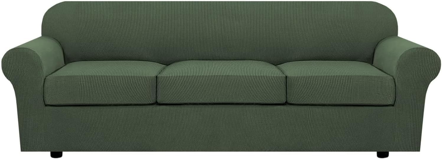 4 Piece Stretch Couch Covers for 3 Cushion Couch Sofa