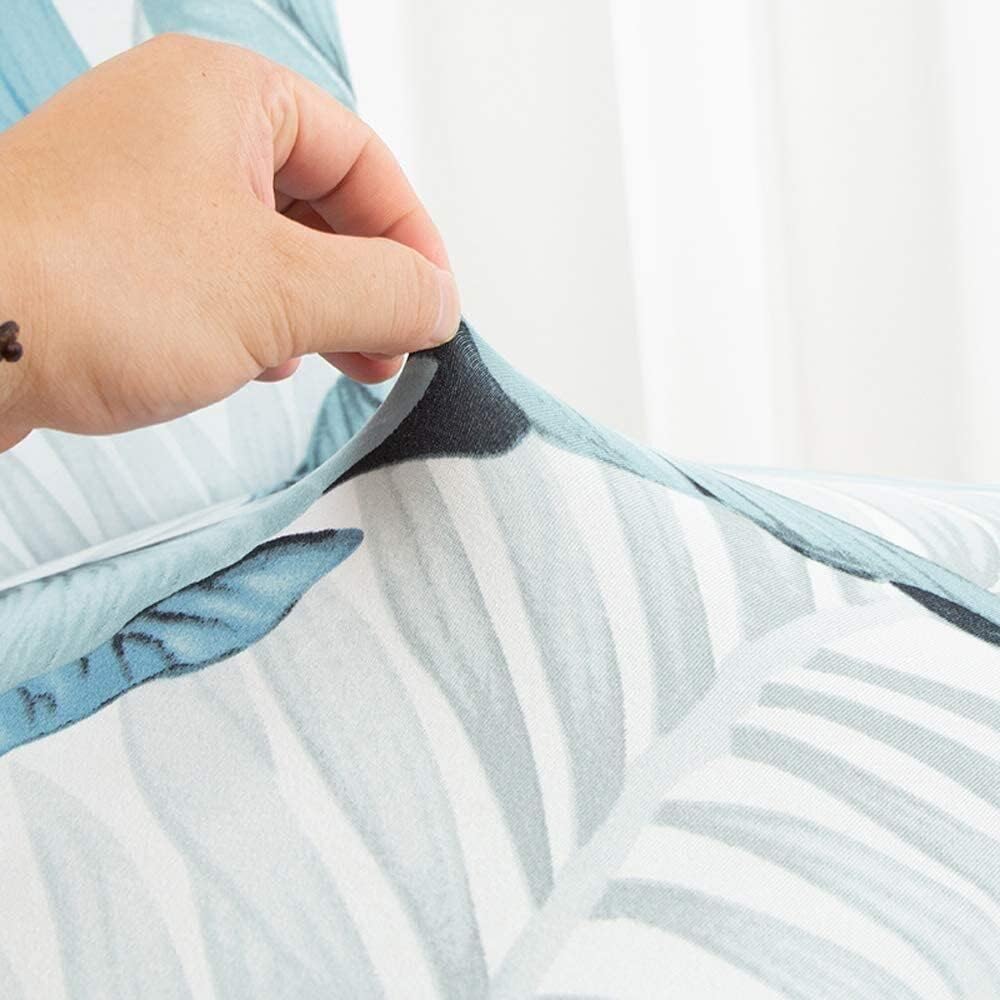 Linen Blue Armless Sofa Bed Cover