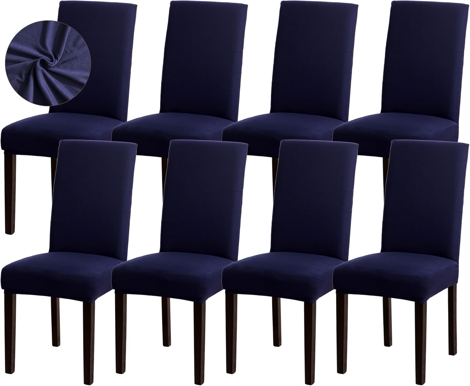 Sufdari Dining Chair Covers,Kitchen Cover,Parsons Slipcover,Spandex Protectors for Room Stretch Chairs Cover Set of 4 -Gray