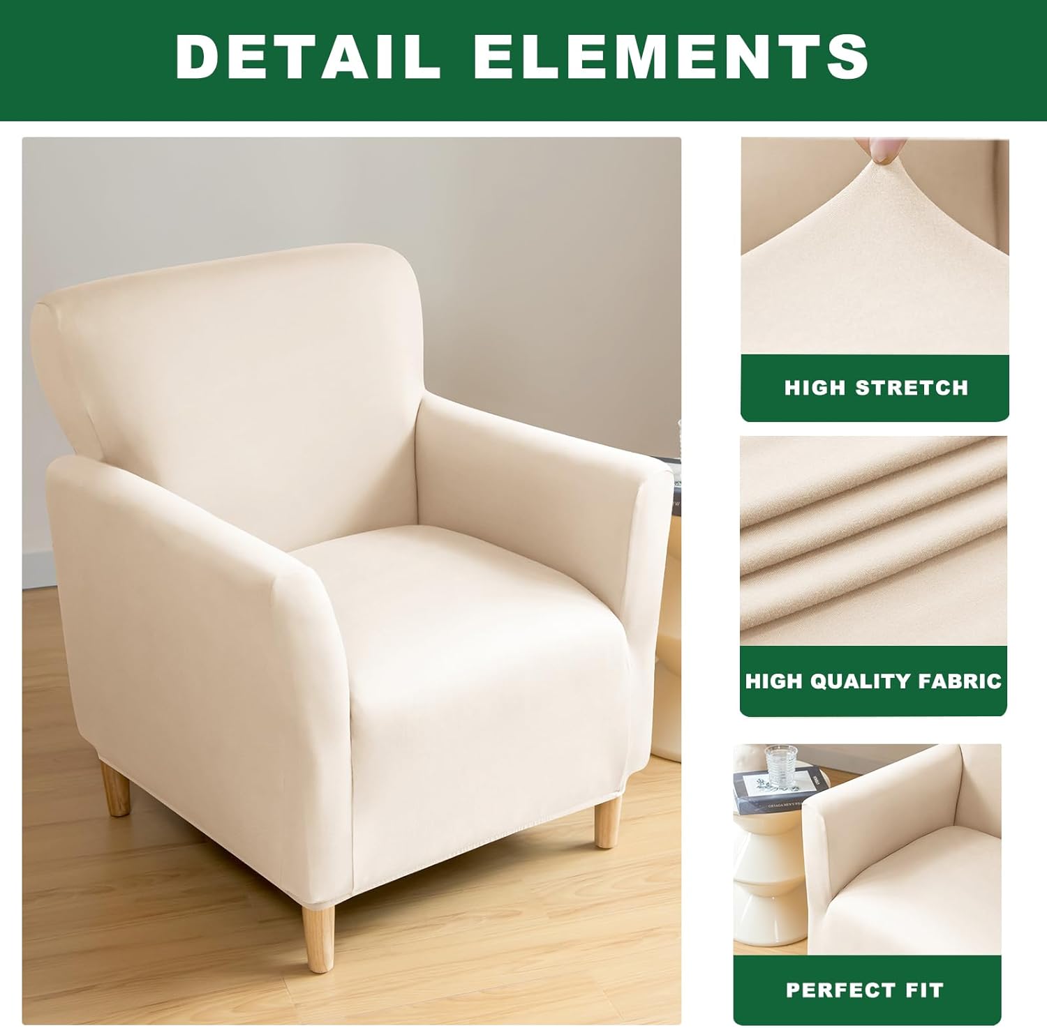 Printed Banquet Armchair Slipcovers Soft Chair Covers Armchair 1-Piece Stretch Chair Covers for Living Room Nonslip Outdoor Armchair Slipcover Kids Pets Friendly Furniture Protector,01