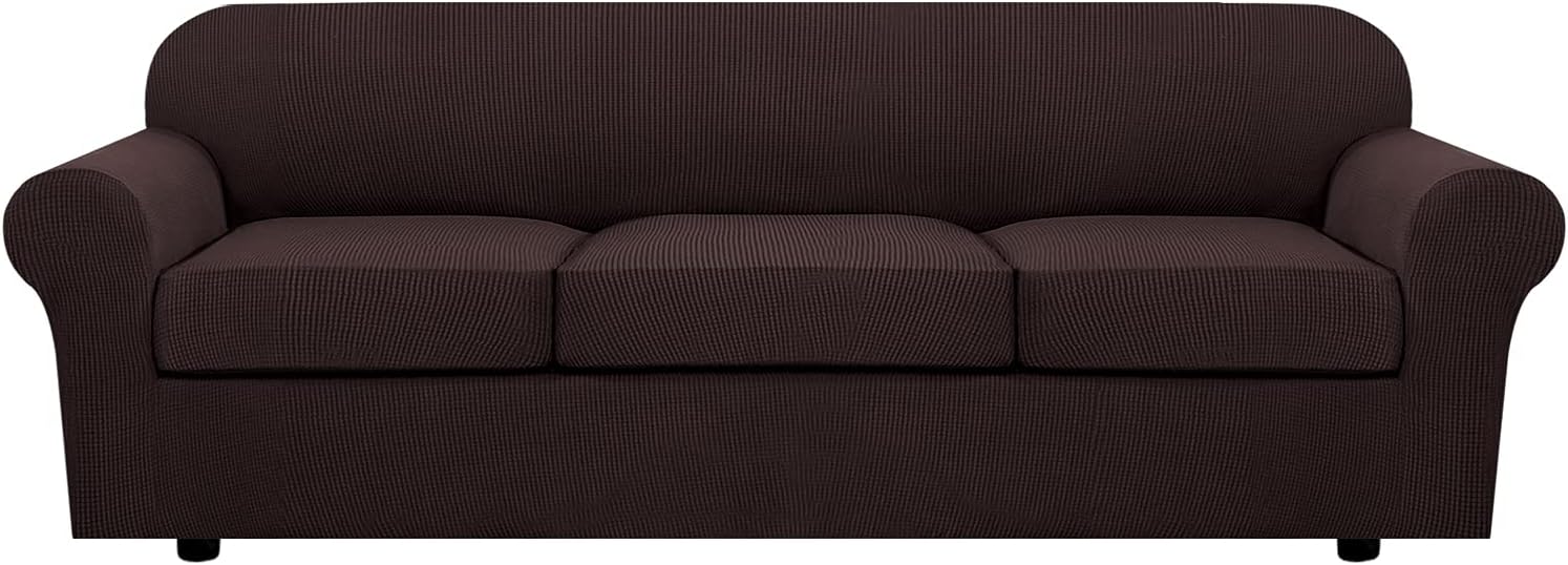 4 Piece Stretch Couch Covers for 3 Cushion Couch Sofa