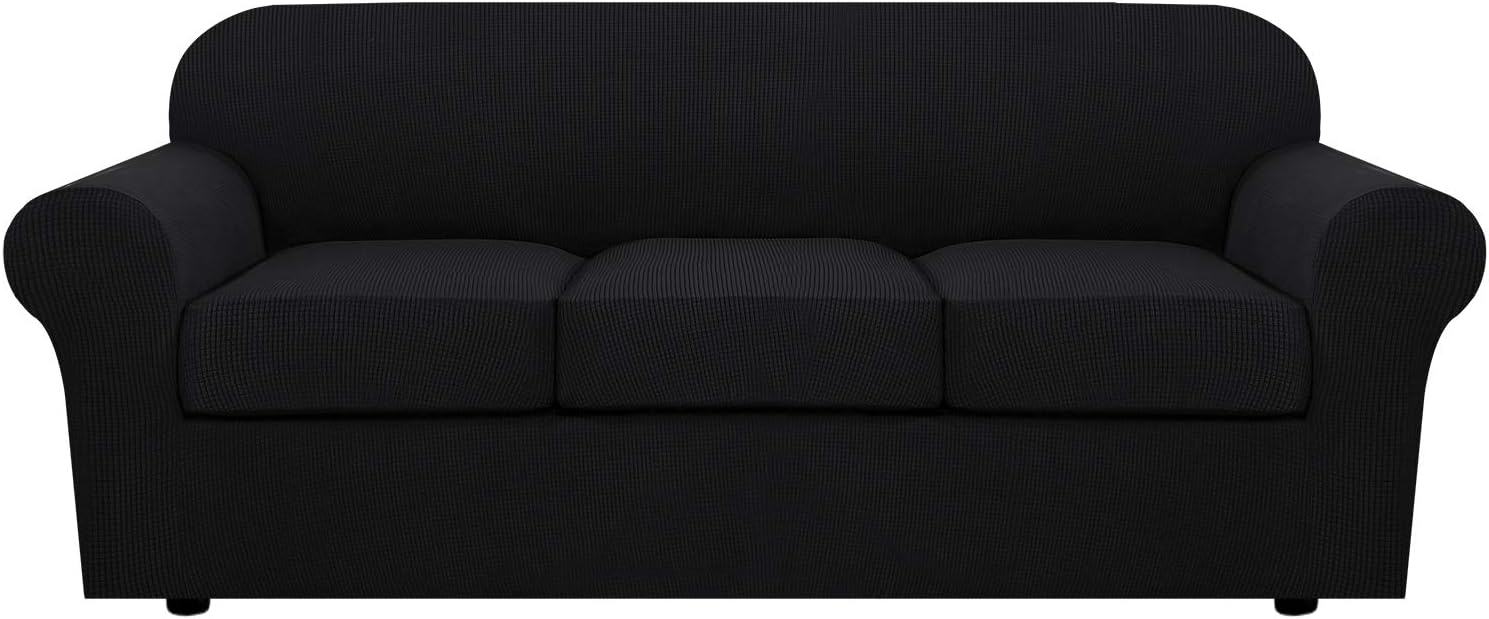 4 Piece Stretch Couch Covers for 3 Cushion Couch Sofa
