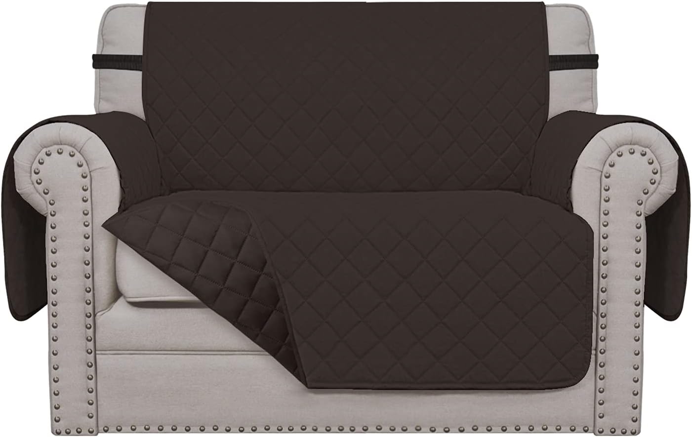 Easy-Going Chair Sofa Slipcover Reversible Sofa Cover Water Resistant Couch Cover Furniture Protector Cover with Elastic Straps for Pets Kids Children Dog Cat (Chair, Gray/Light Gray)