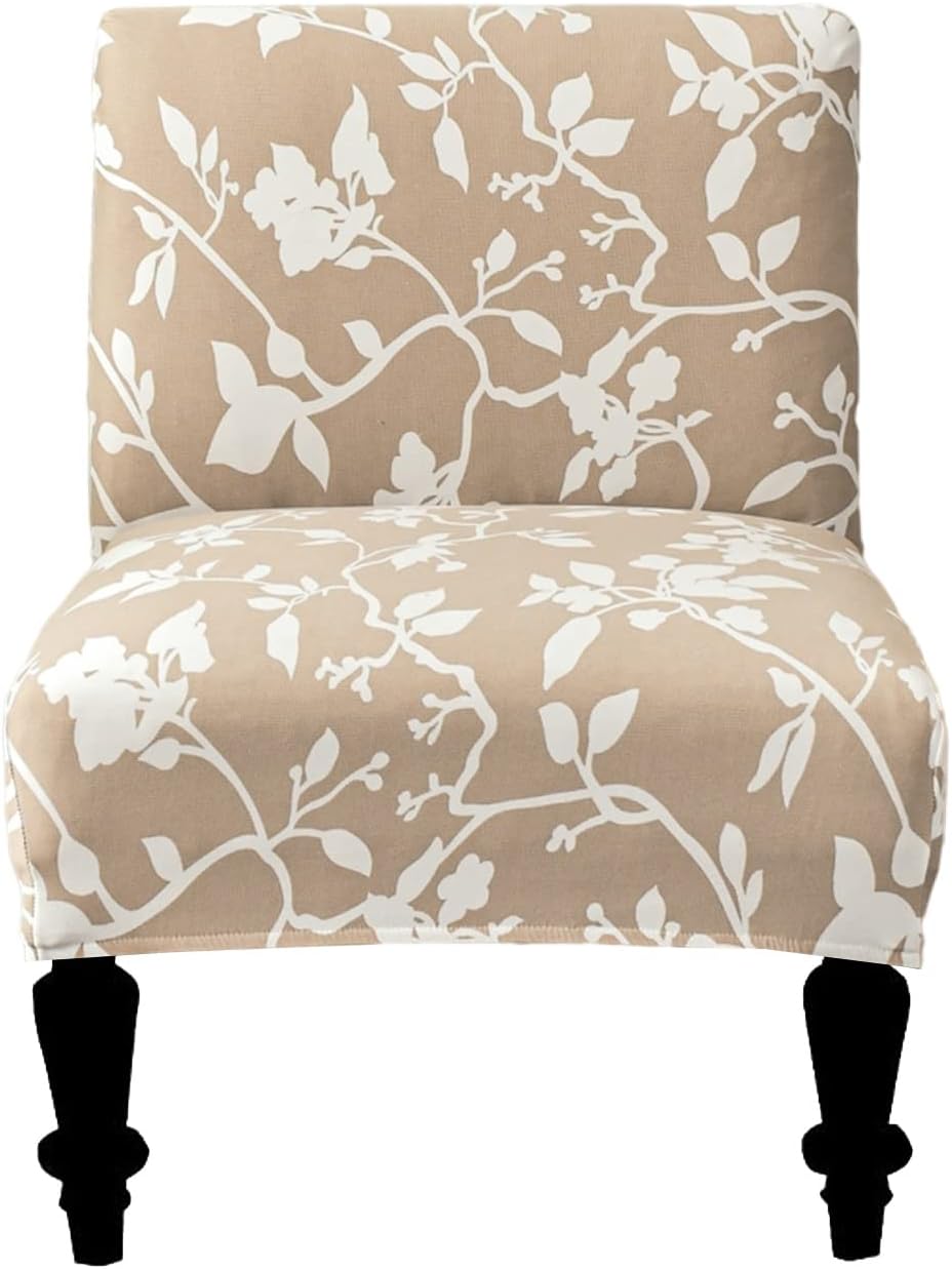 Eco-Ancheng Armless Chair Slipcover Removable Armless Accent Chairs Covers Washable Armless Slipper Chair Slipcover Printed Armless Chair Furniture Protector Covers for Living Dining Room Hotel