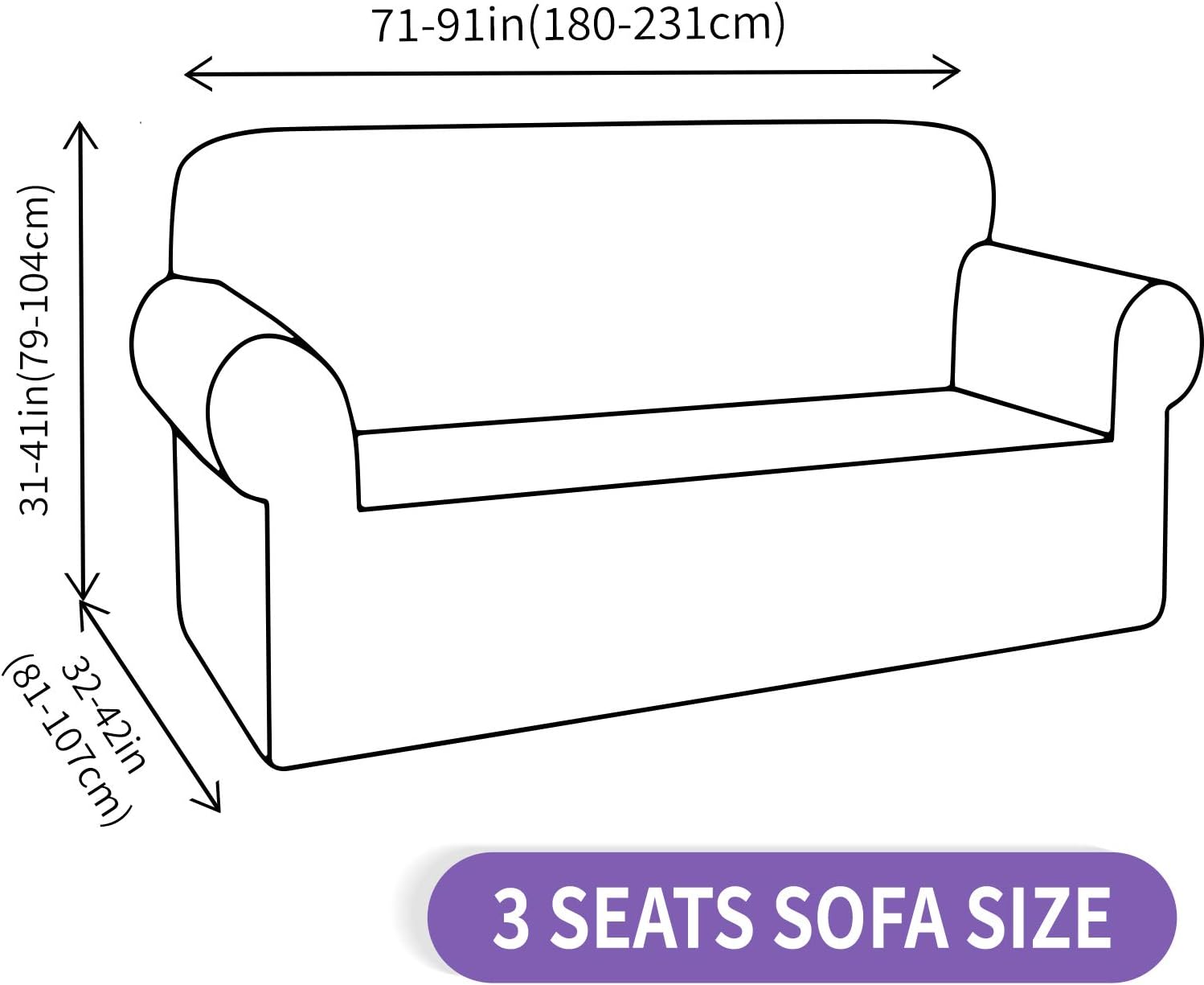 ZNSAYOTX Chair Slipcovers with Arms for Living Room High Stretchy Spandex Pet Friendly Armchair Furniture Protection Covers (Black and White, Chair)