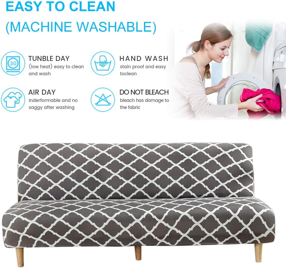 Armless Sofa Cover Futon Slipcover