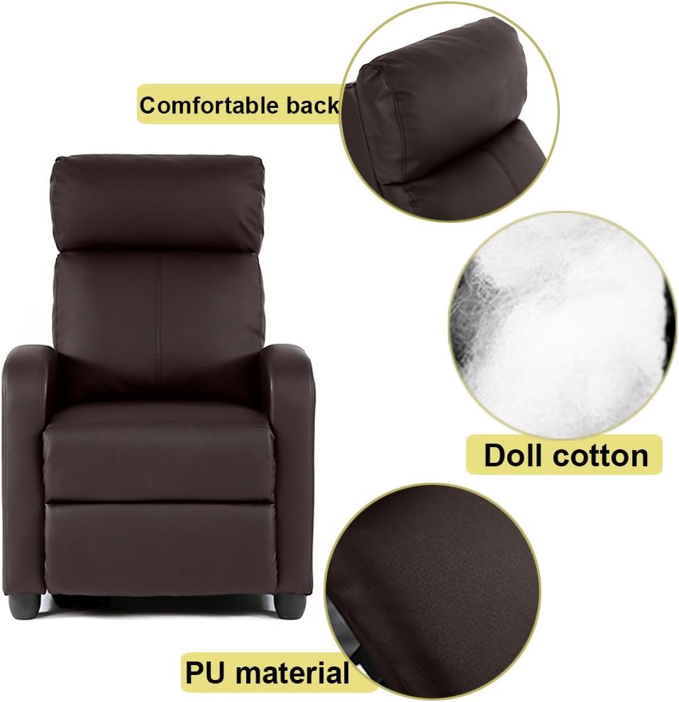 Theater Seating Single Reclining Sofa Lounge
