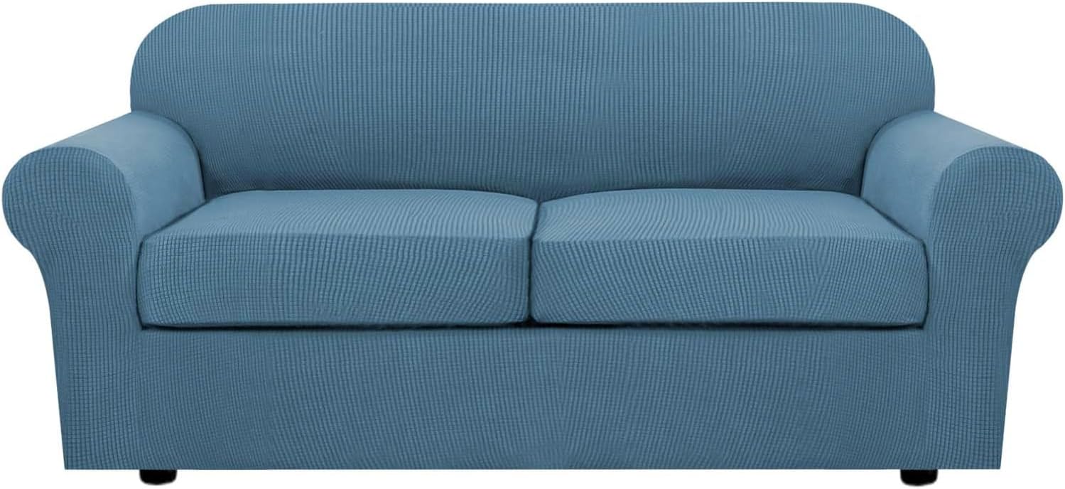 4 Piece Stretch Couch Covers for 3 Cushion Couch Sofa