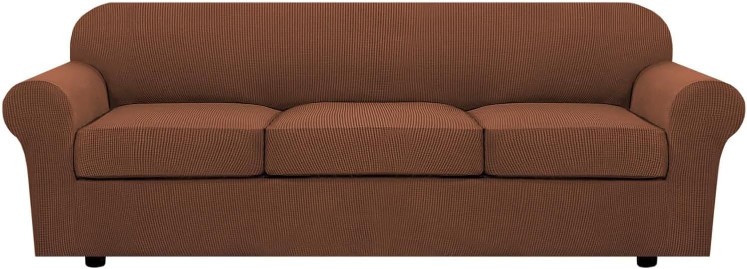 4 Piece Stretch Couch Covers for 3 Cushion Couch Sofa