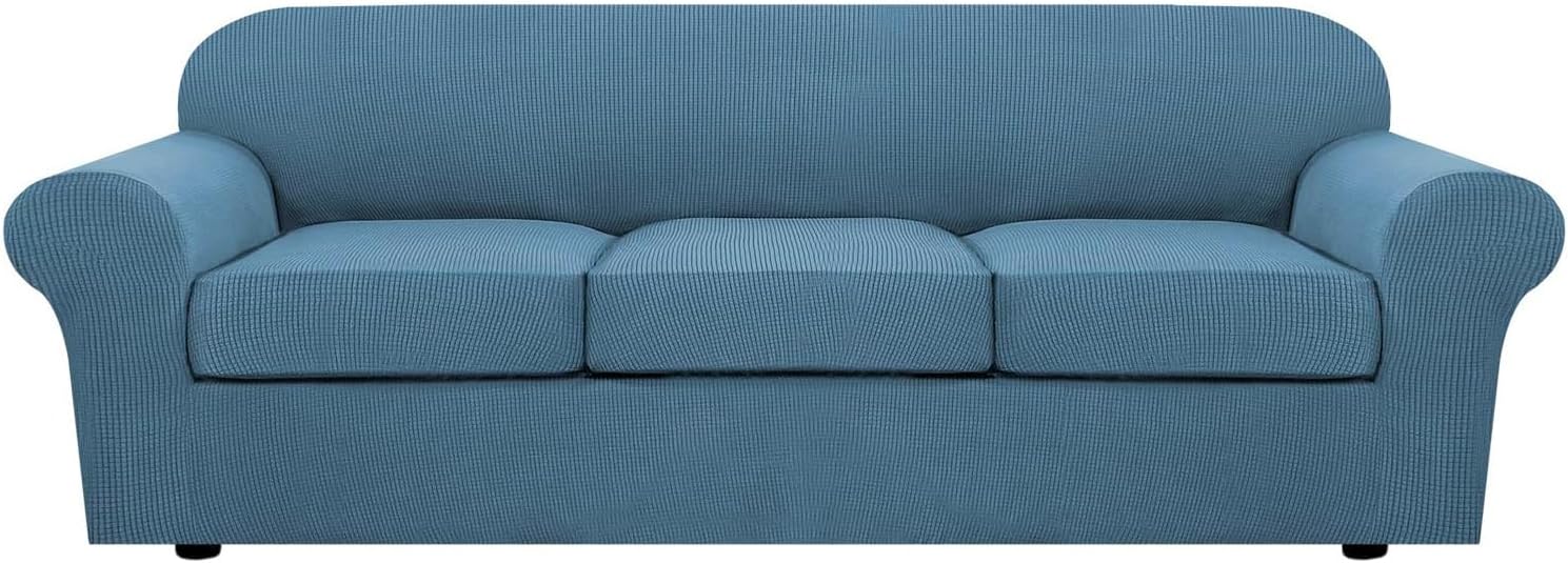 4 Piece Stretch Couch Covers for 3 Cushion Couch Sofa