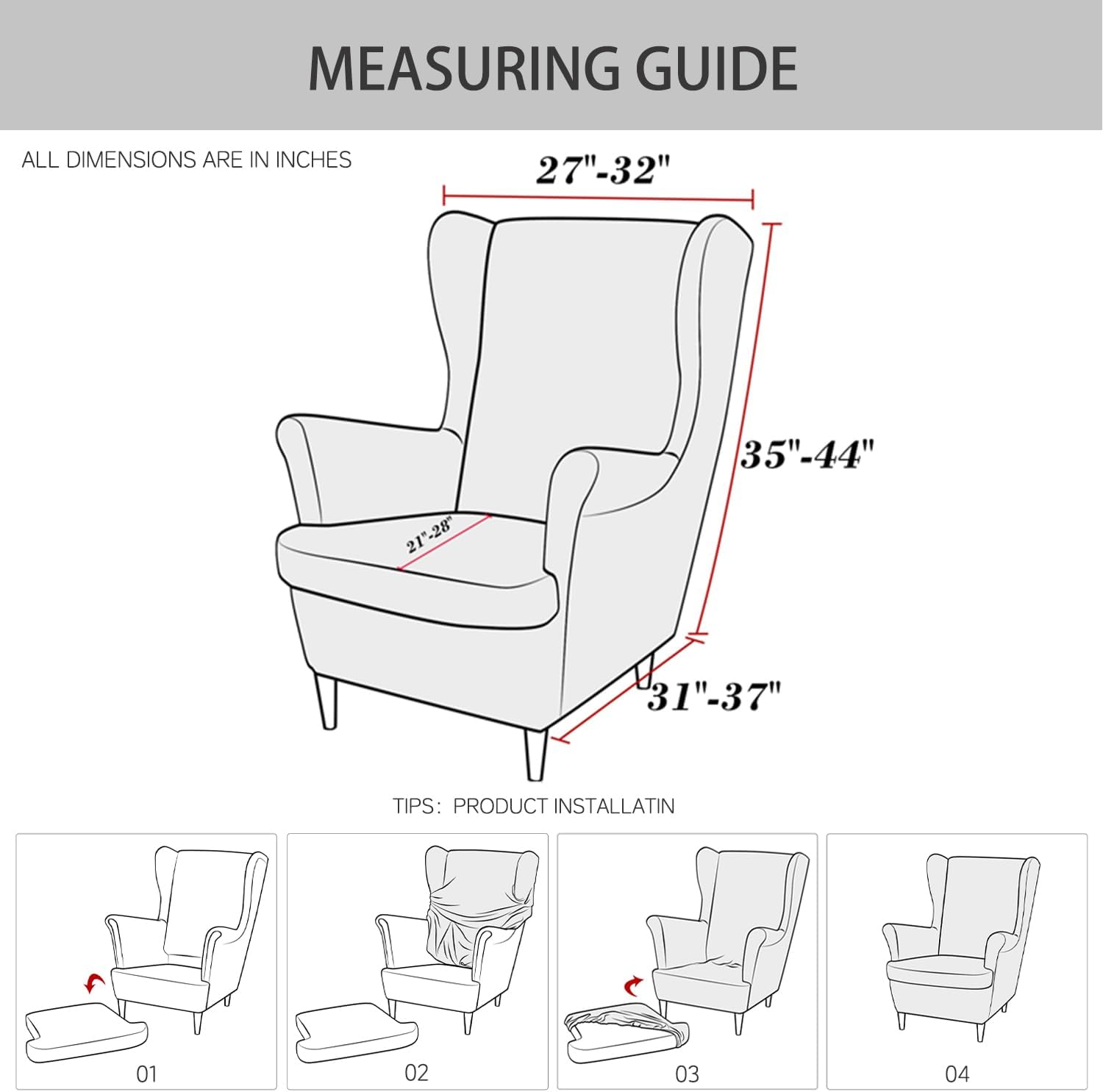Wingback Chair Cover
