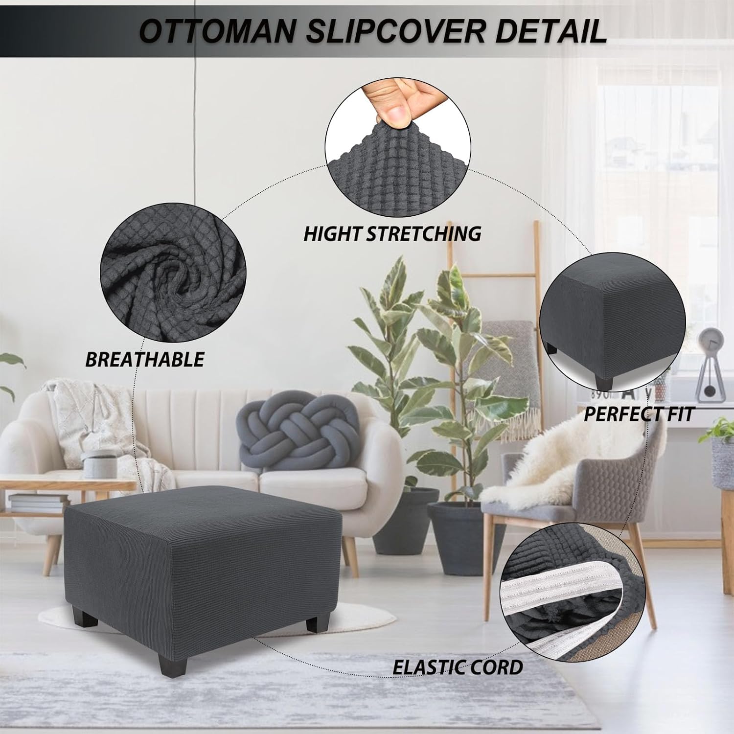 Square Ottoman Cover