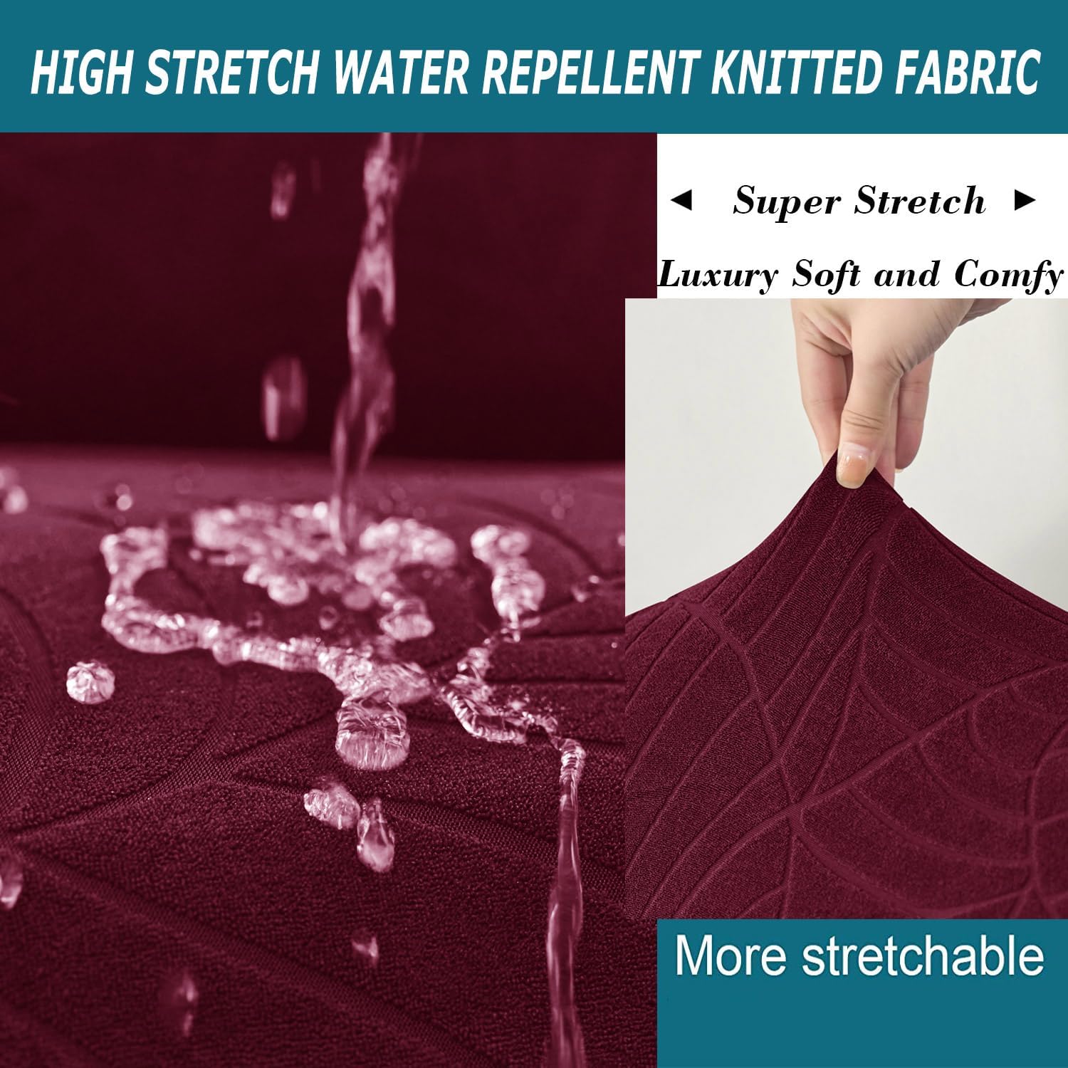 Ottoman Cover Square-Stretch Water Repellent