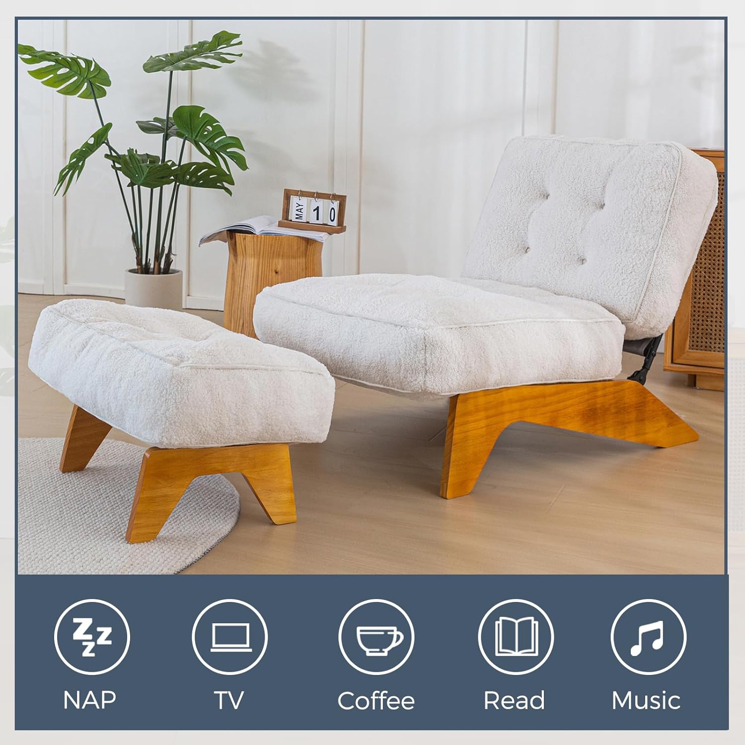 Accent Chair with Ottoman