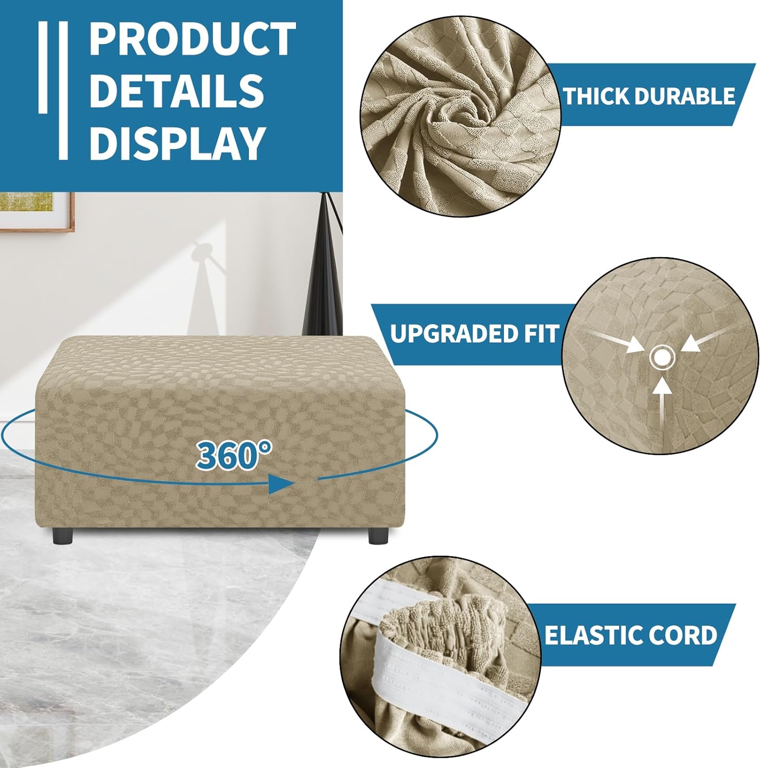 Rectangle Footrest Slipcovers