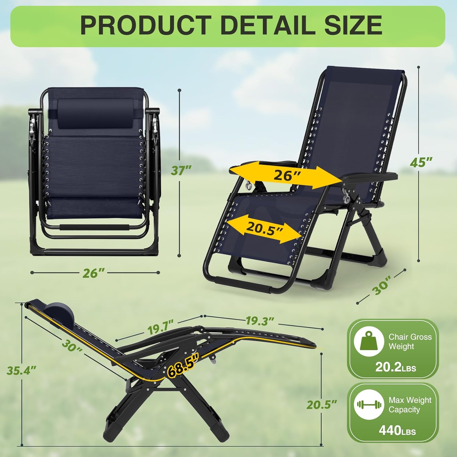 Reclining Camping Lounge Chair